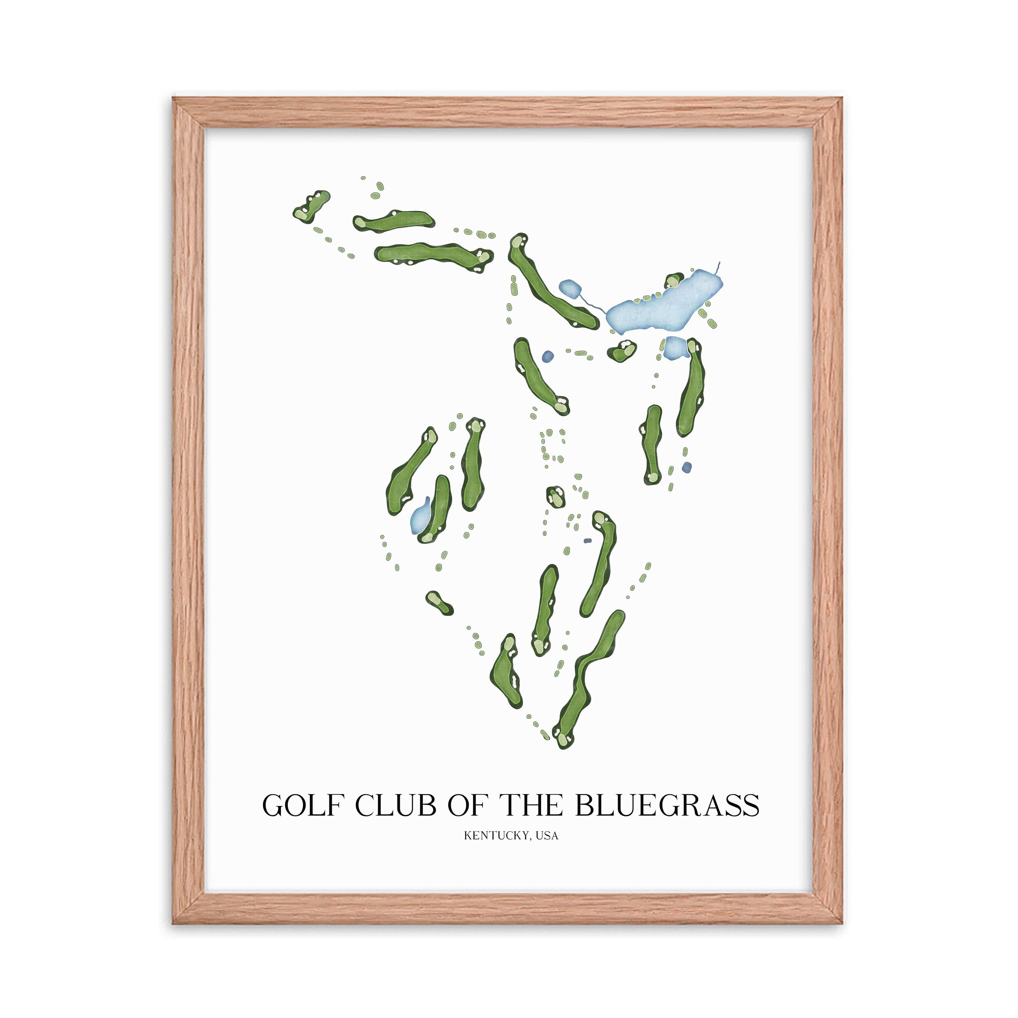 The 19th Hole Golf Shop - Golf Course Prints - Golf Club of the Bluegrass Golf Course Map Golf Map