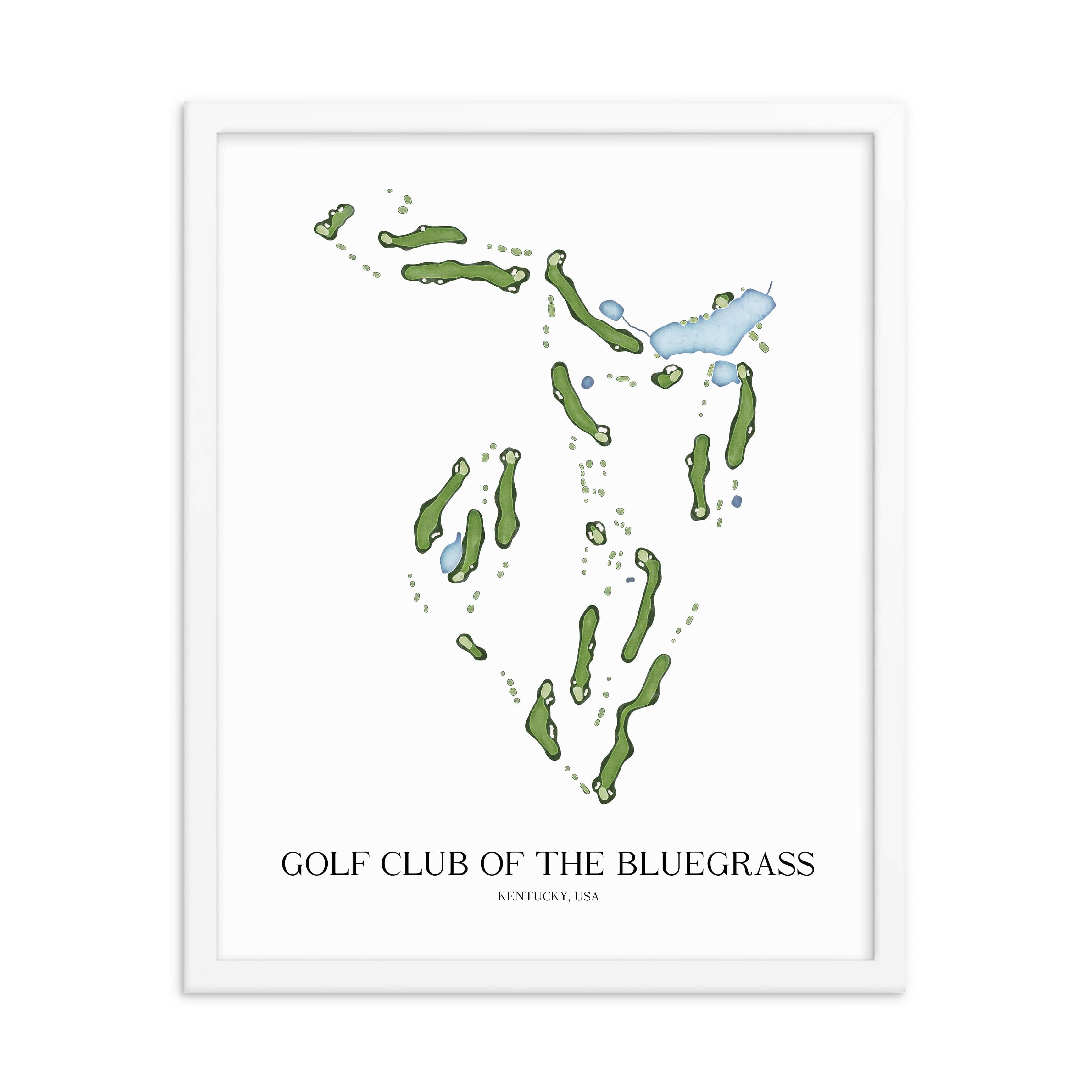 The 19th Hole Golf Shop - Golf Course Prints - Golf Club of the Bluegrass Golf Course Map Golf Map