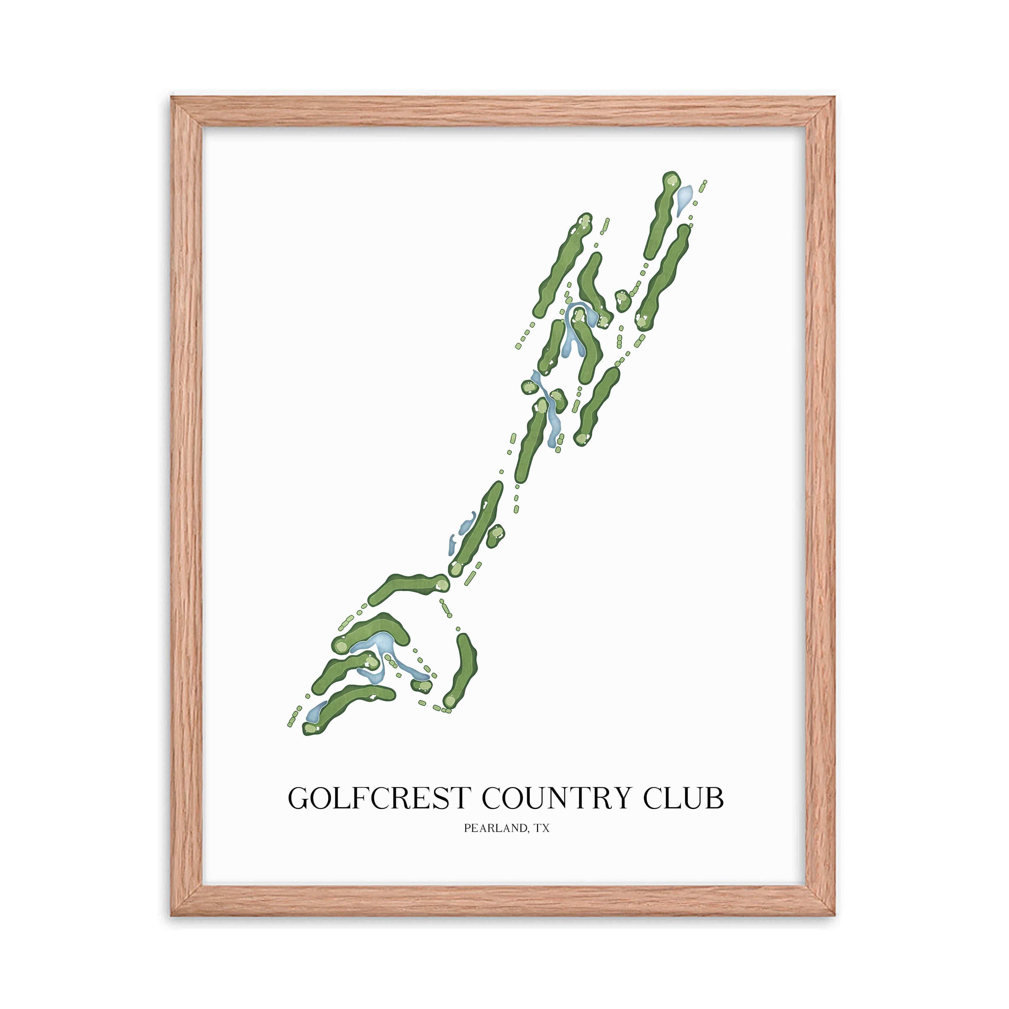 The 19th Hole Golf Shop - Golf Course Prints - Golfcrest Country Club Golf Course Map Golf Map
