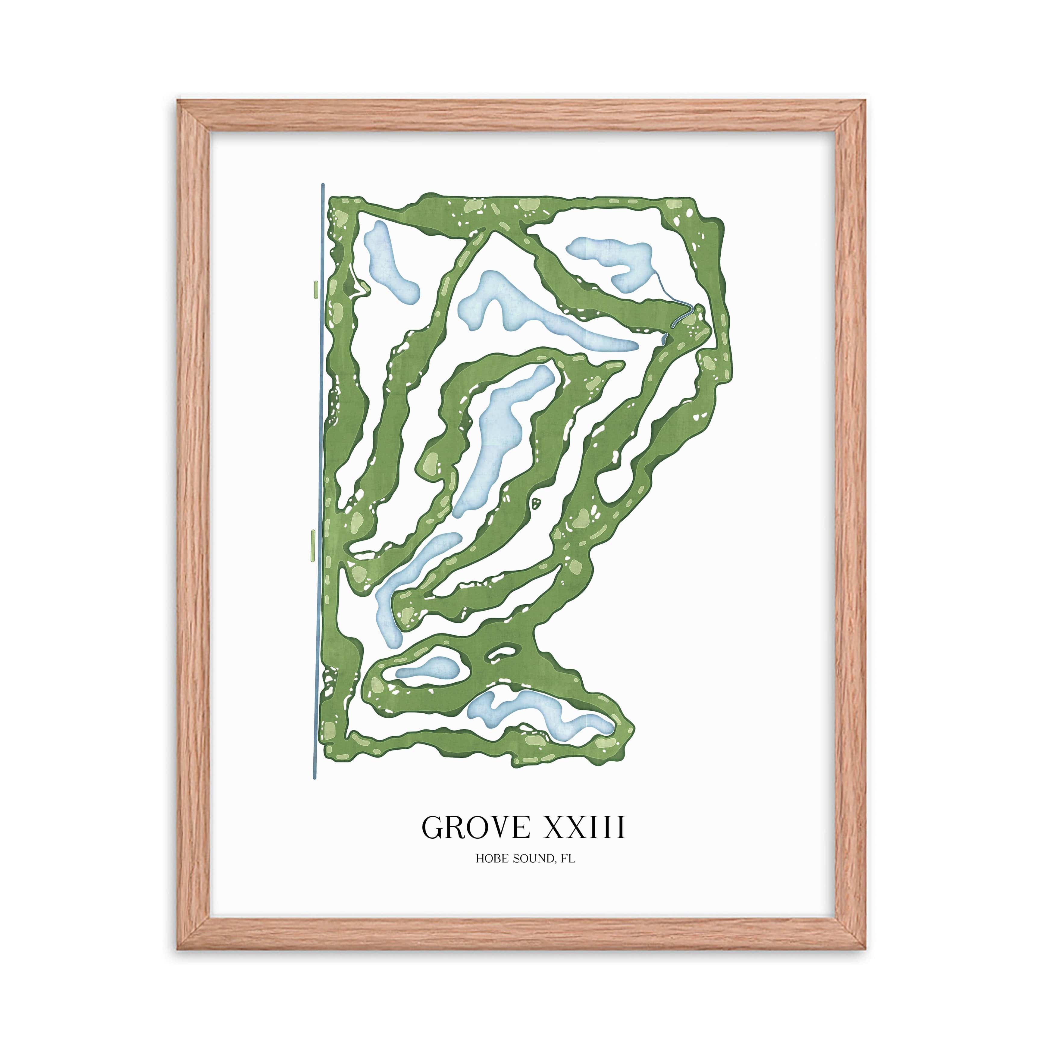 The 19th Hole Golf Shop - Golf Course Prints - Grove XXIII Golf Course Map Golf Map