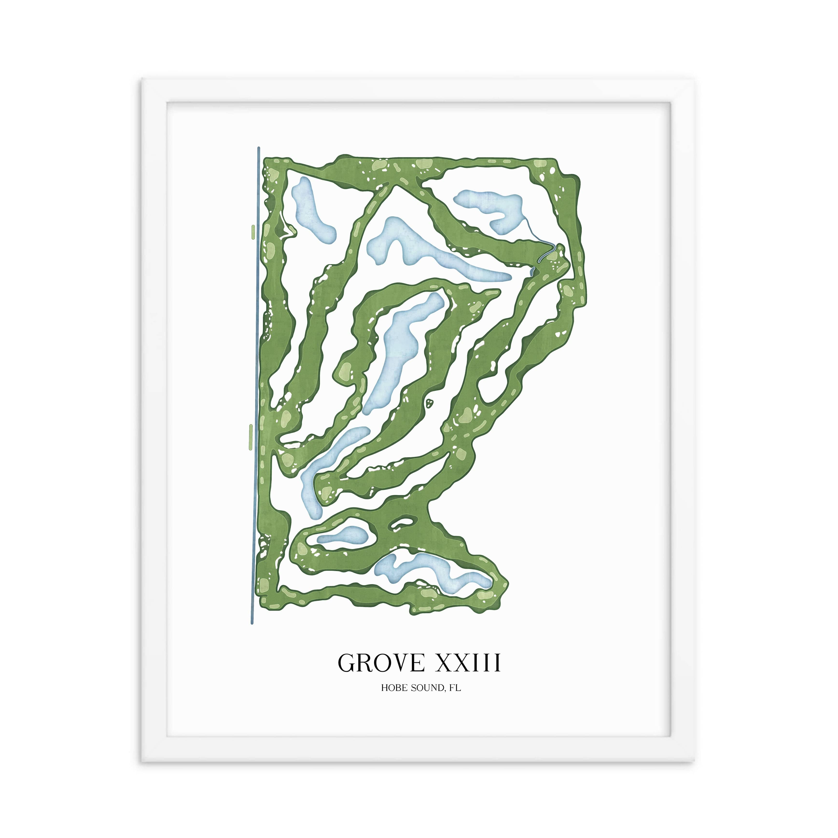 The 19th Hole Golf Shop - Golf Course Prints - Grove XXIII Golf Course Map Golf Map