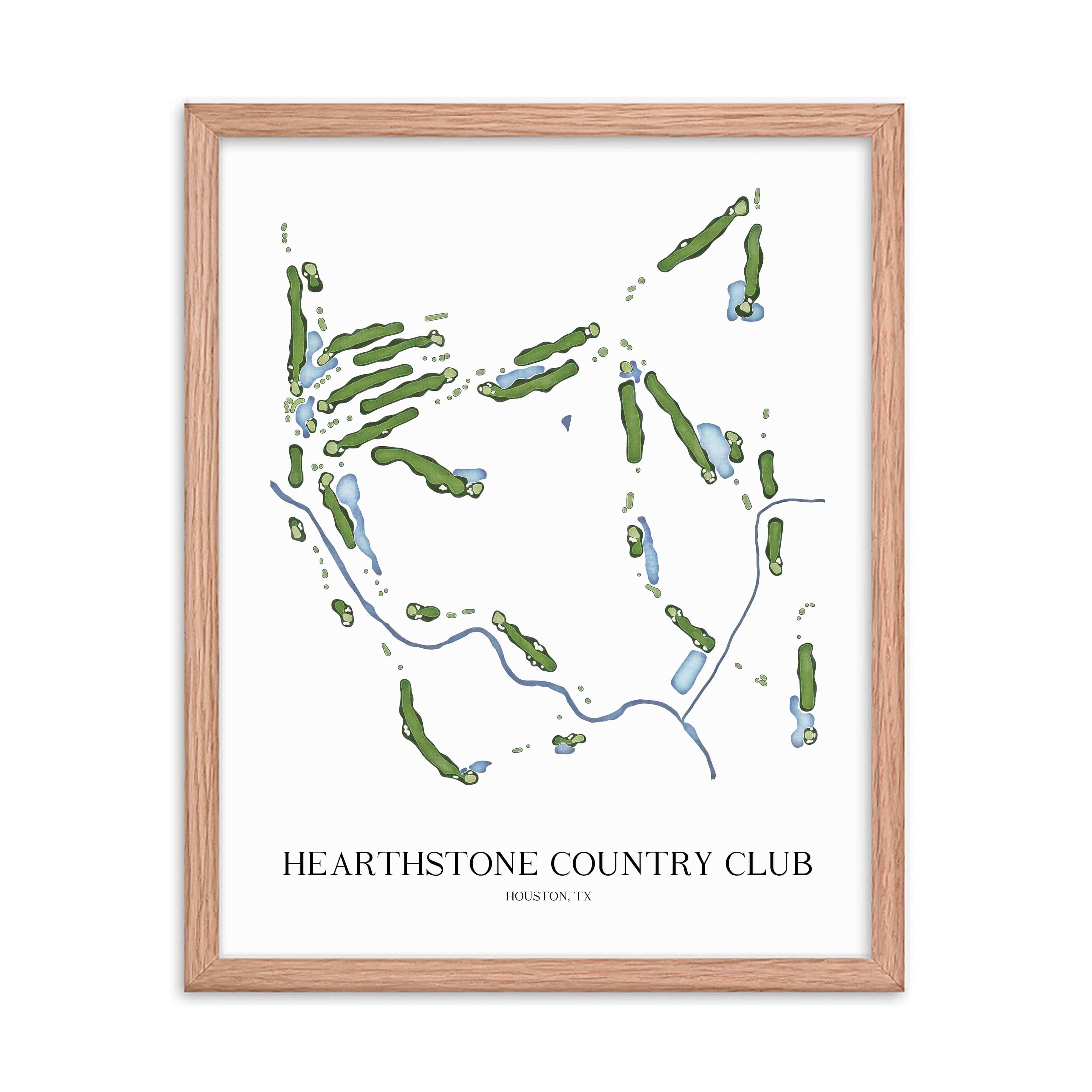 The 19th Hole Golf Shop - Golf Course Prints - Hearthstone Country Club Golf Course Map Golf Map