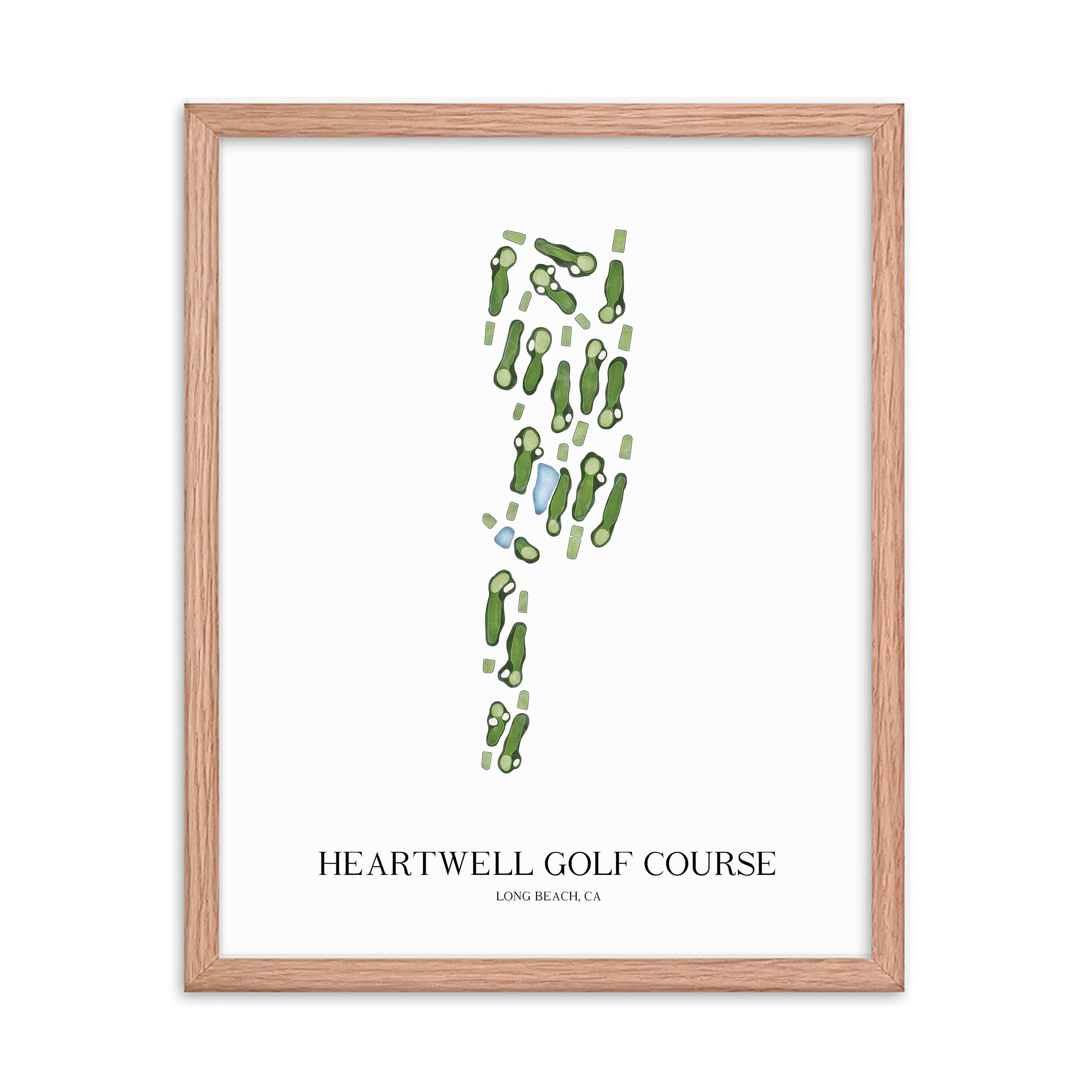 The 19th Hole Golf Shop - Golf Course Prints - Heartwell Golf Course Golf Course Map Golf Map