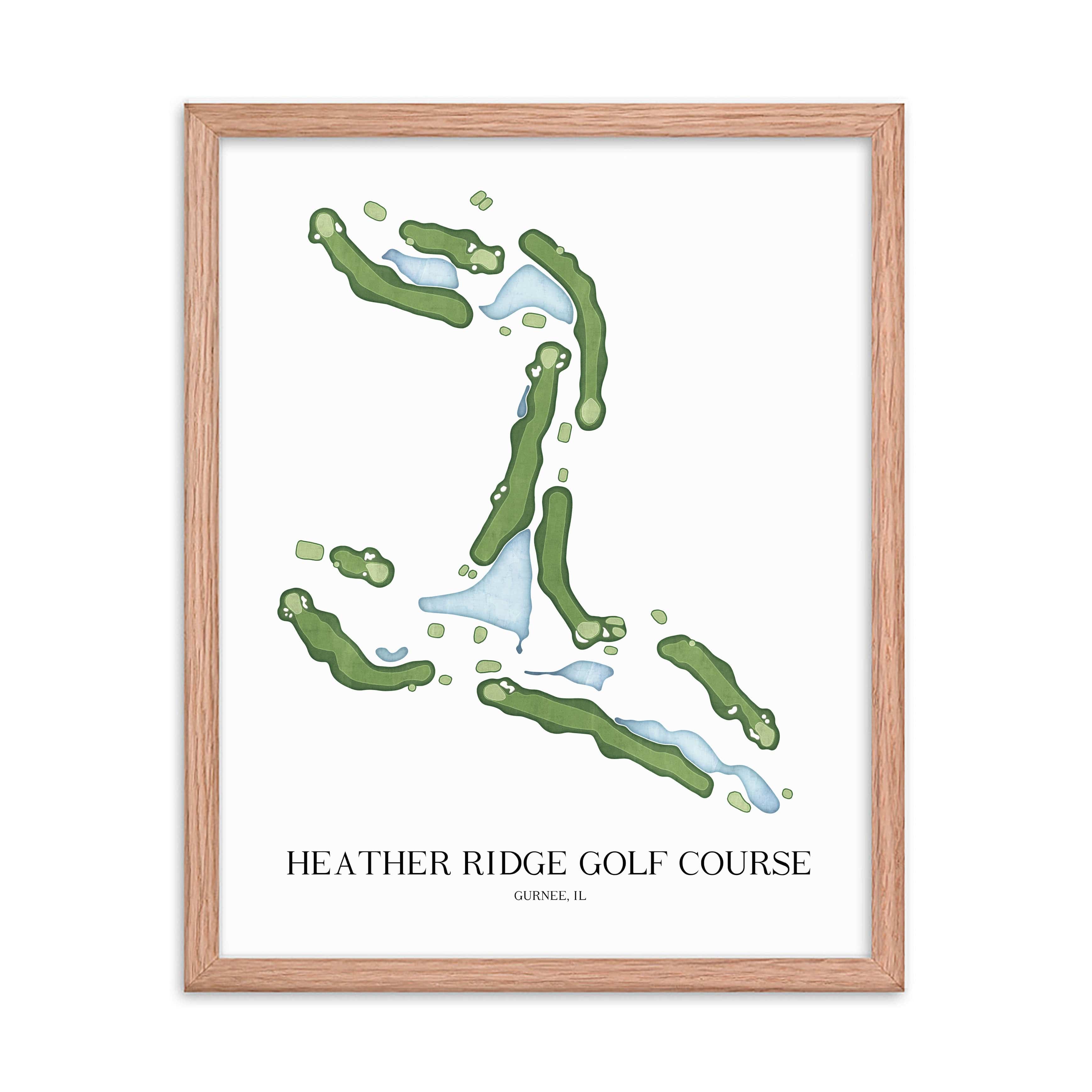 The 19th Hole Golf Shop - Golf Course Prints - Heather Ridge Golf Course Golf Course Map Golf Map