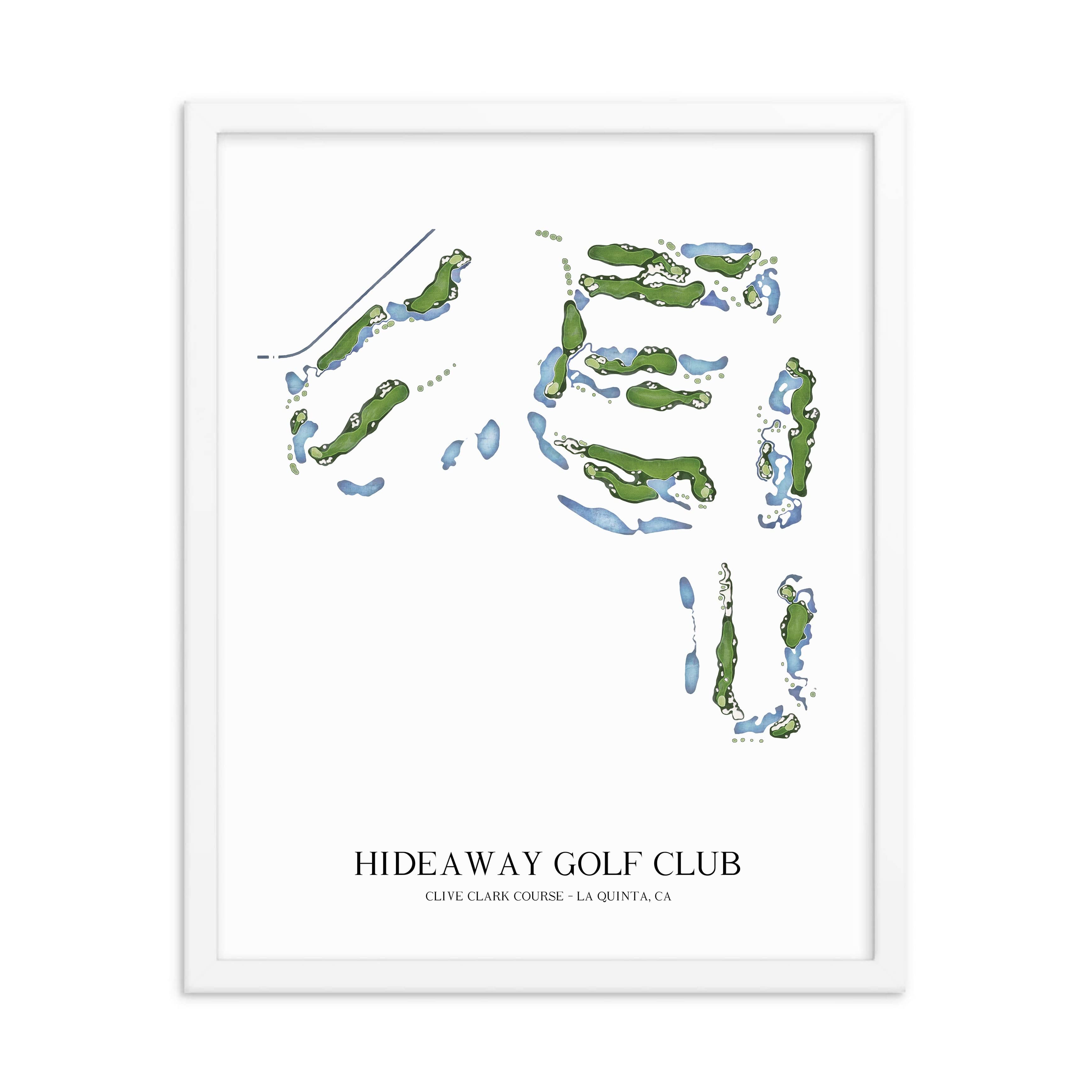 The 19th Hole Golf Shop - Golf Course Prints - Hideaway Golf Club Golf Course Map Golf Map