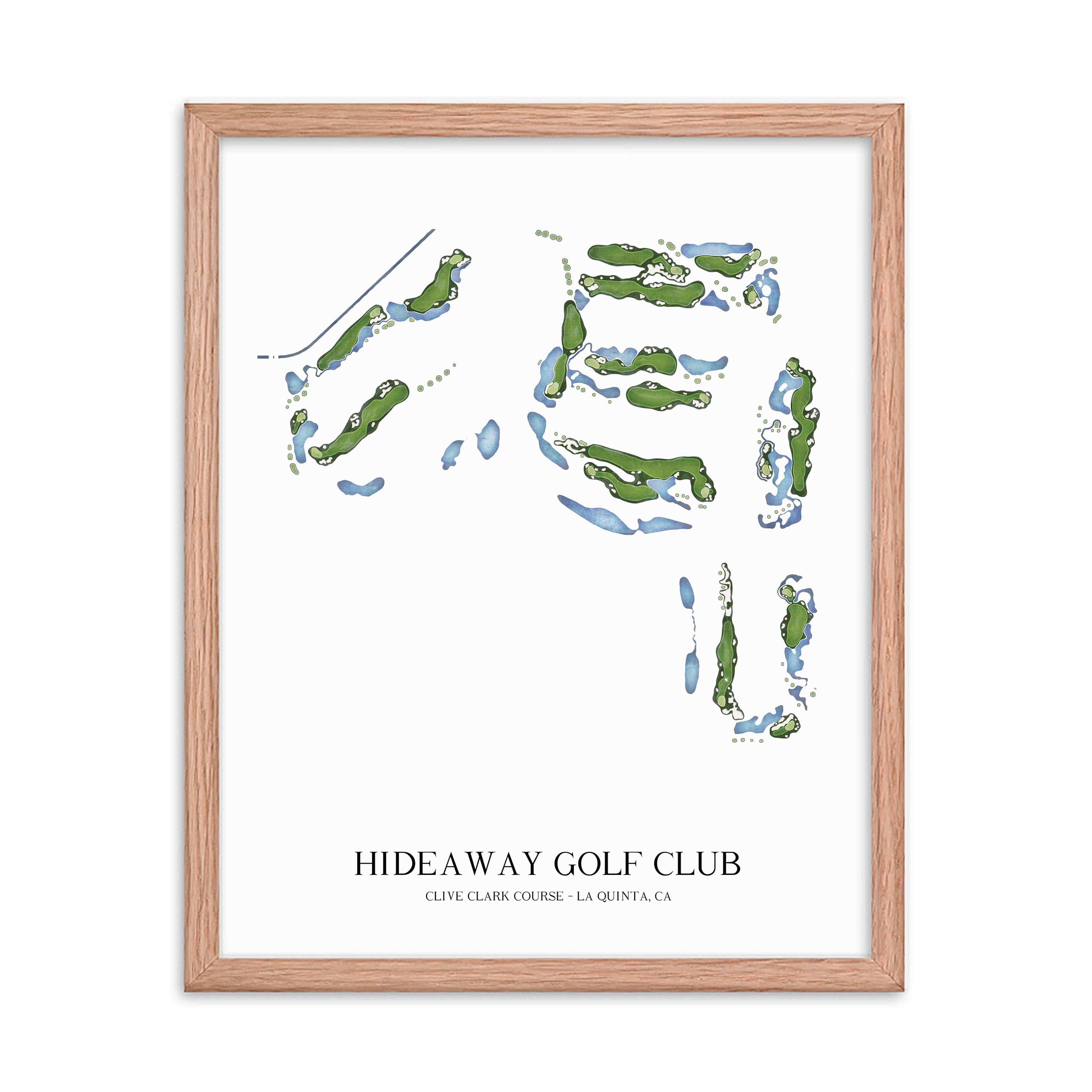 The 19th Hole Golf Shop - Golf Course Prints - Hideaway Golf Club Golf Course Map Golf Map