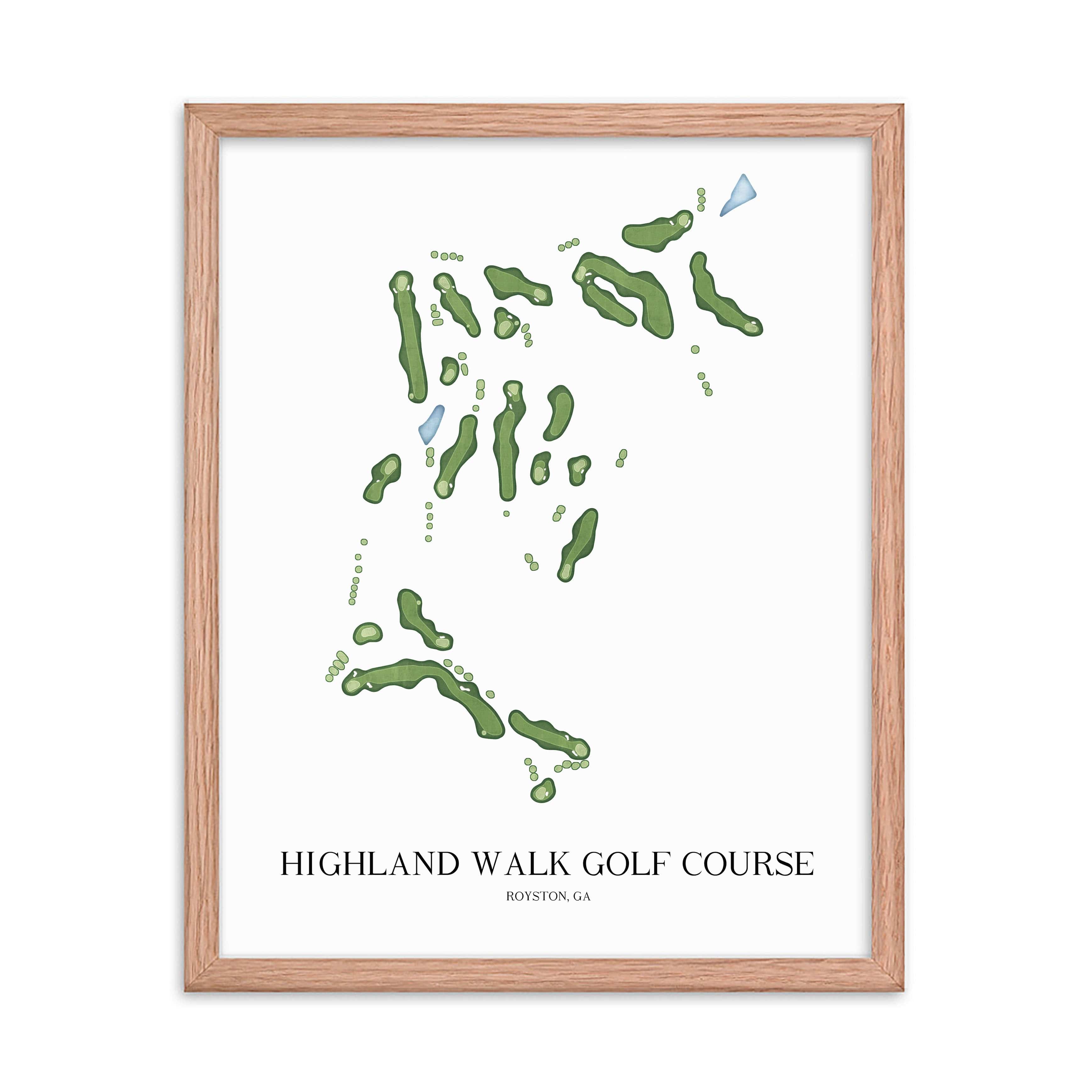 The 19th Hole Golf Shop - Golf Course Prints - Highland Walk Golf Course Golf Course Map Golf Map