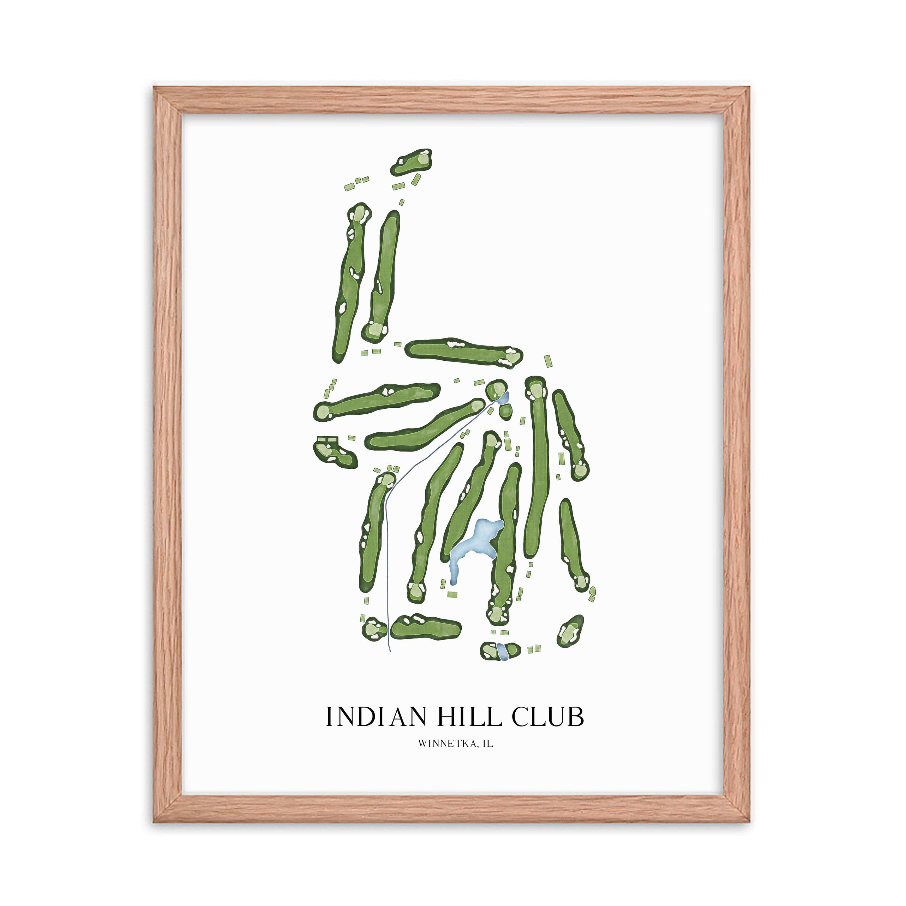 The 19th Hole Golf Shop - Golf Course Prints - Indian Hill Club Golf Course Map Golf Map