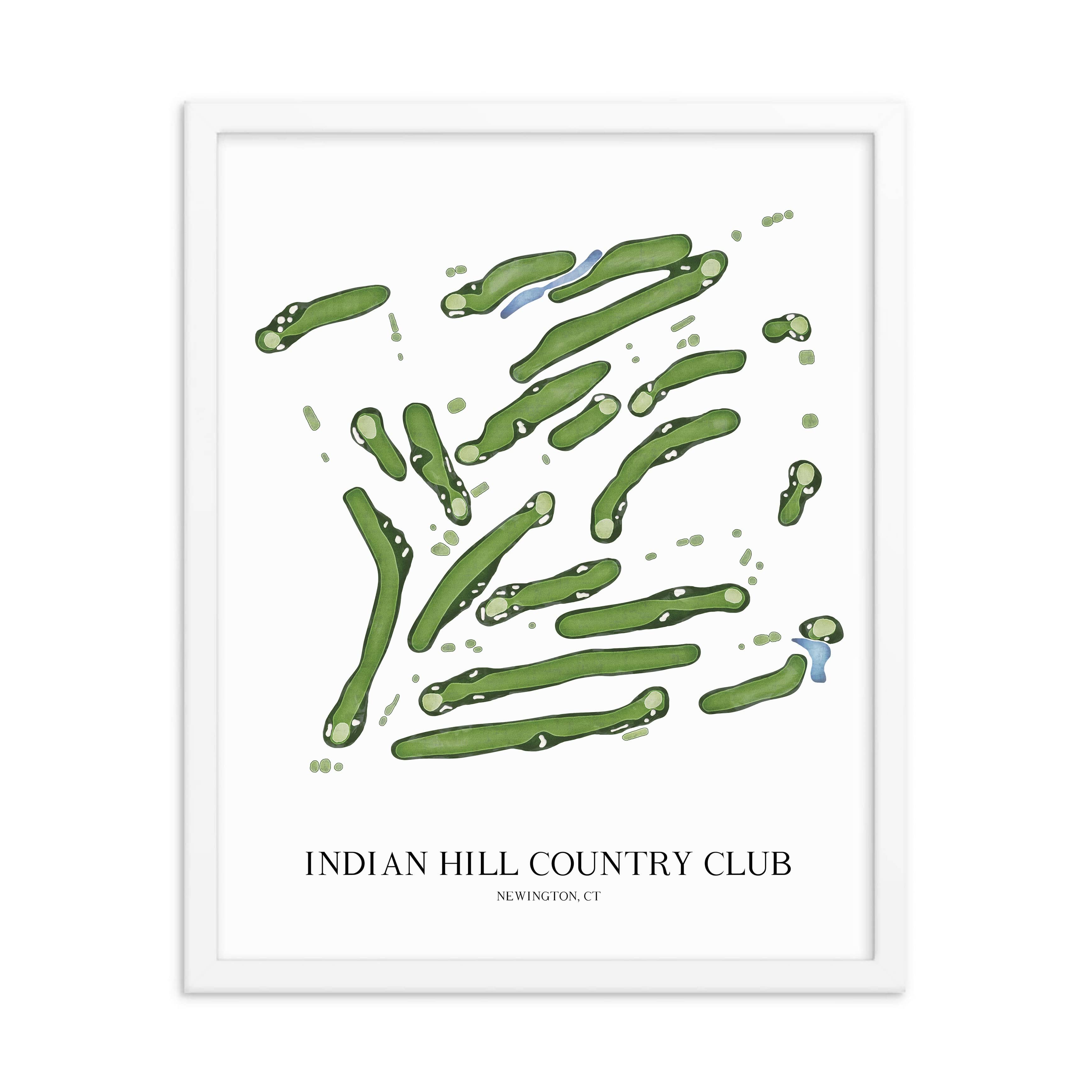 The 19th Hole Golf Shop - Golf Course Prints - Indian Hill Country Club Golf Course Map Golf Map