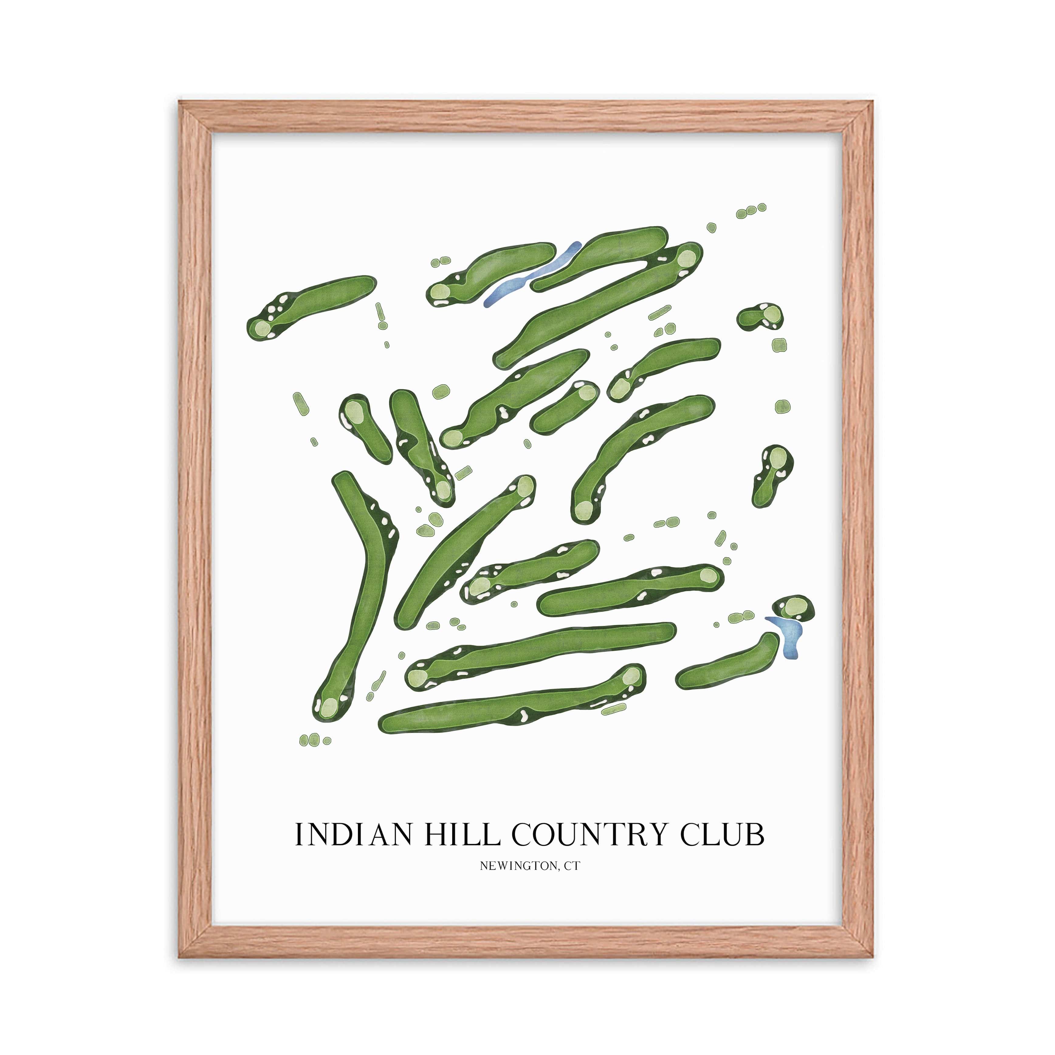 The 19th Hole Golf Shop - Golf Course Prints - Indian Hill Country Club Golf Course Map Golf Map