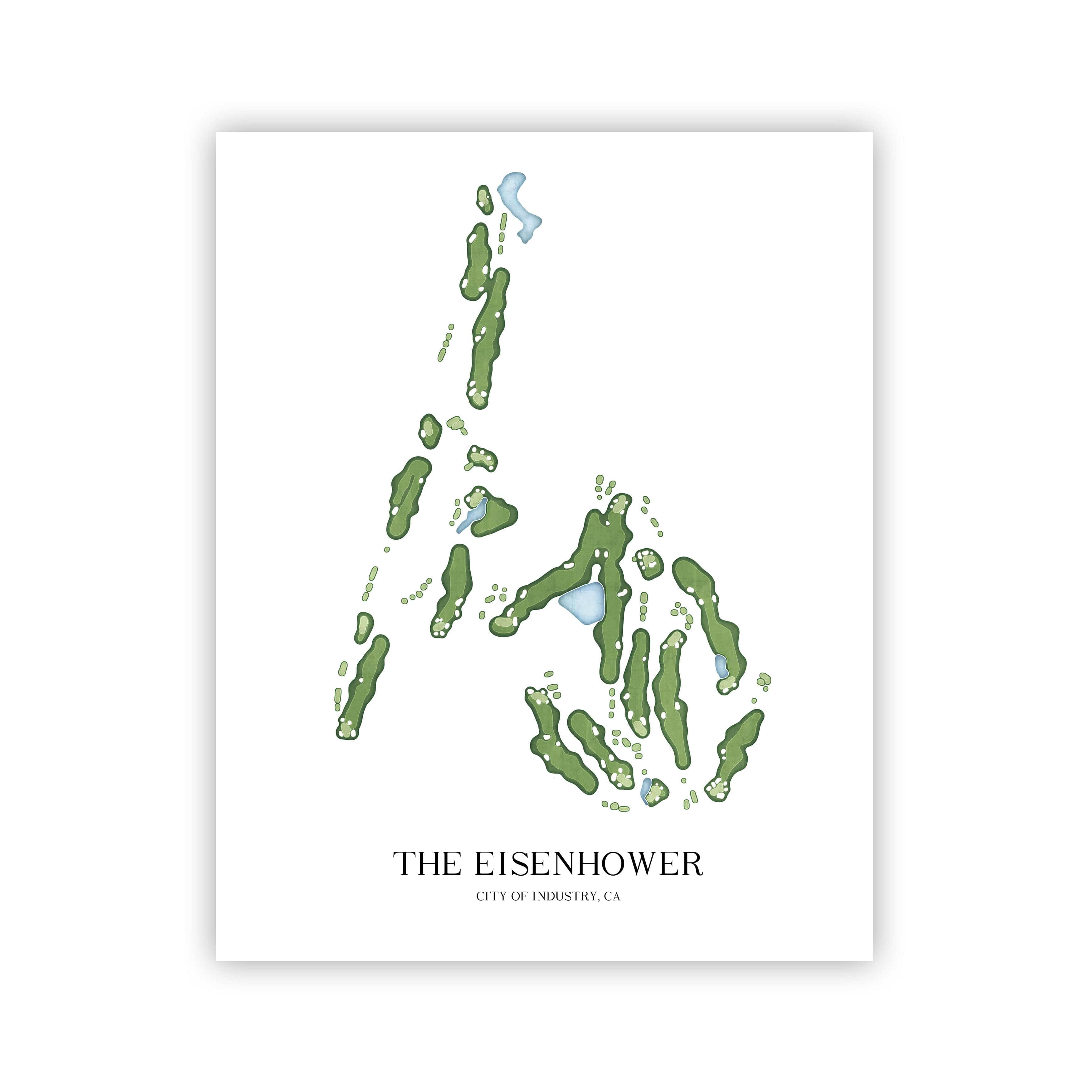 The 19th Hole Golf Shop - Golf Course Prints - Industry Hills Country Club Golf Course Map Golf Map