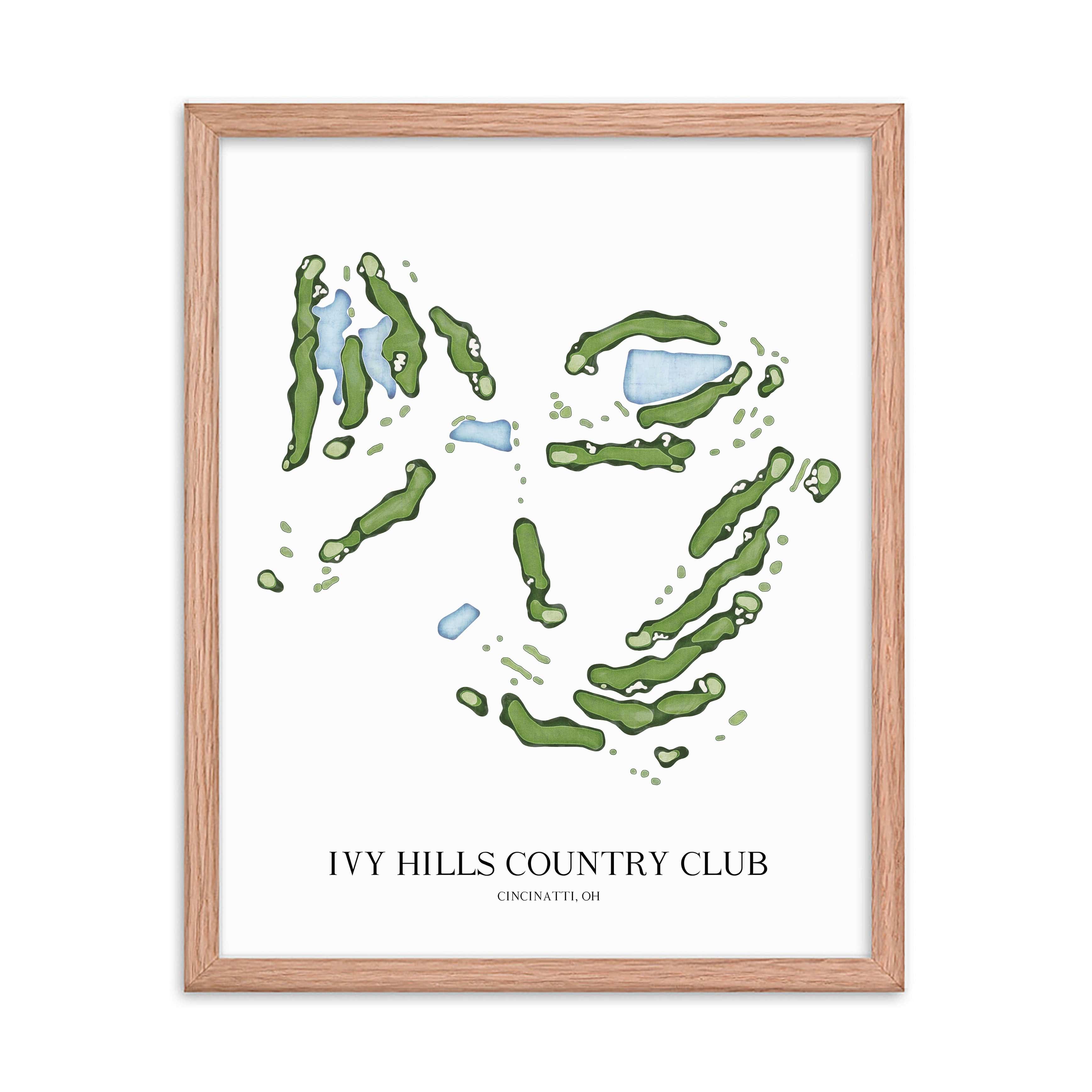 The 19th Hole Golf Shop - Golf Course Prints - Ivy Hills Country Club Golf Course Map Golf Map