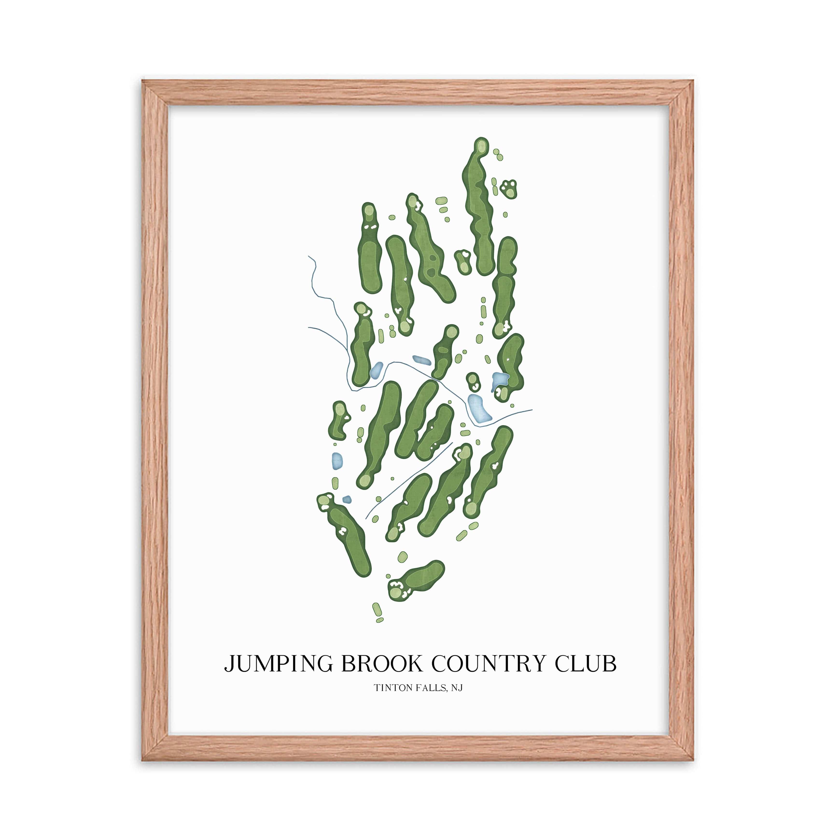 The 19th Hole Golf Shop - Golf Course Prints - Jumping Brook Country Club Golf Course Map Golf Map
