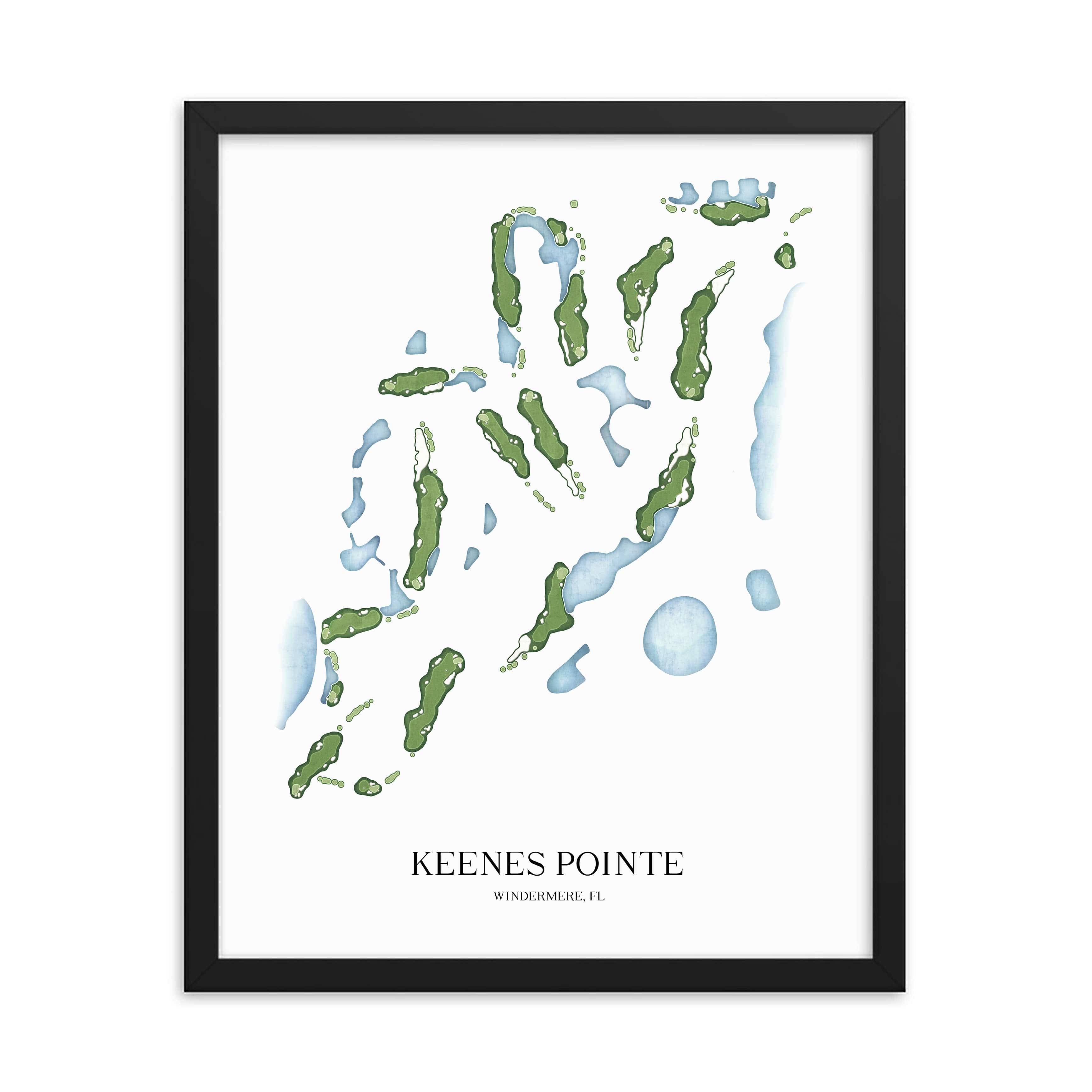 The 19th Hole Golf Shop - Golf Course Prints - Keenes Pointe Golf Course Map Golf Map