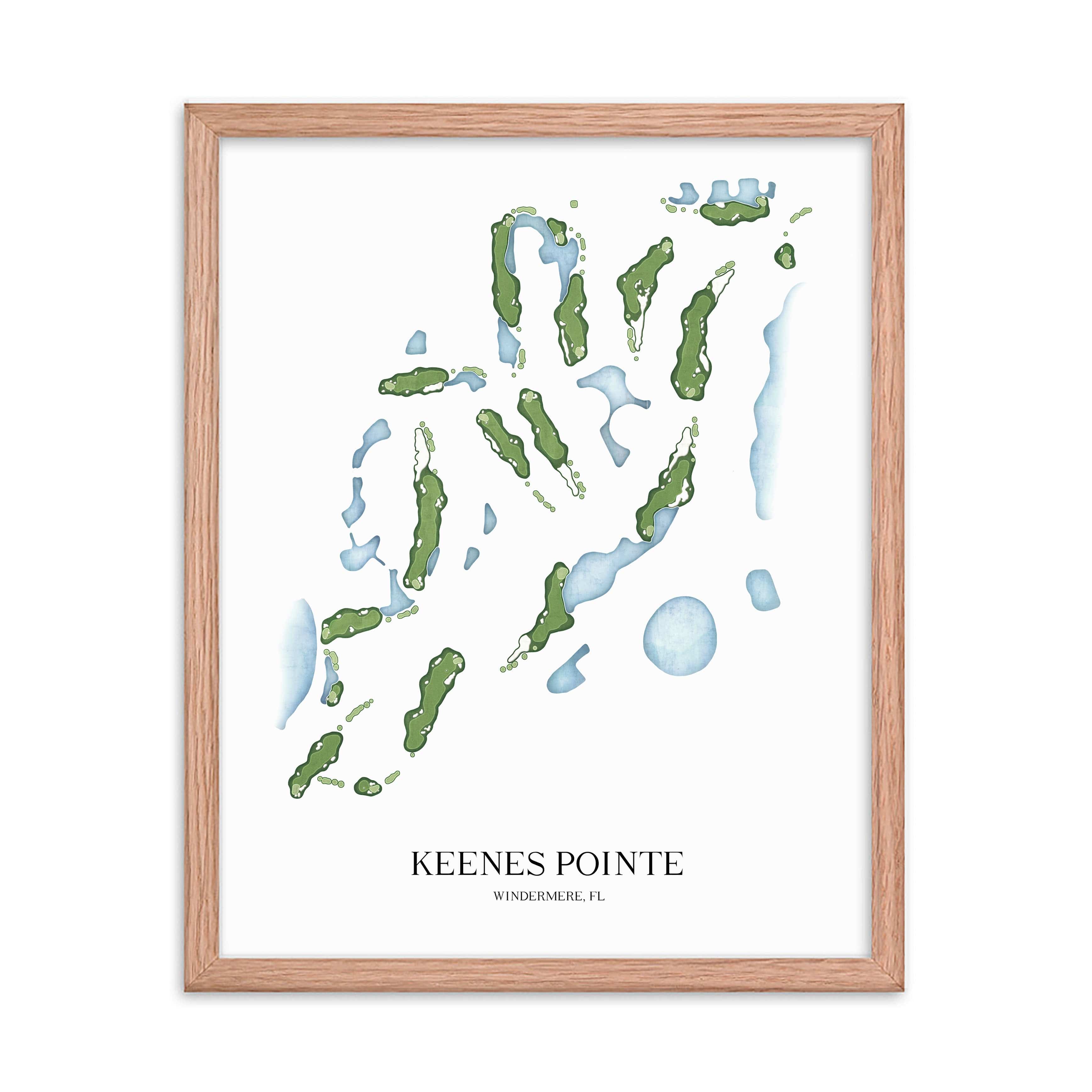 The 19th Hole Golf Shop - Golf Course Prints - Keenes Pointe Golf Course Map Golf Map