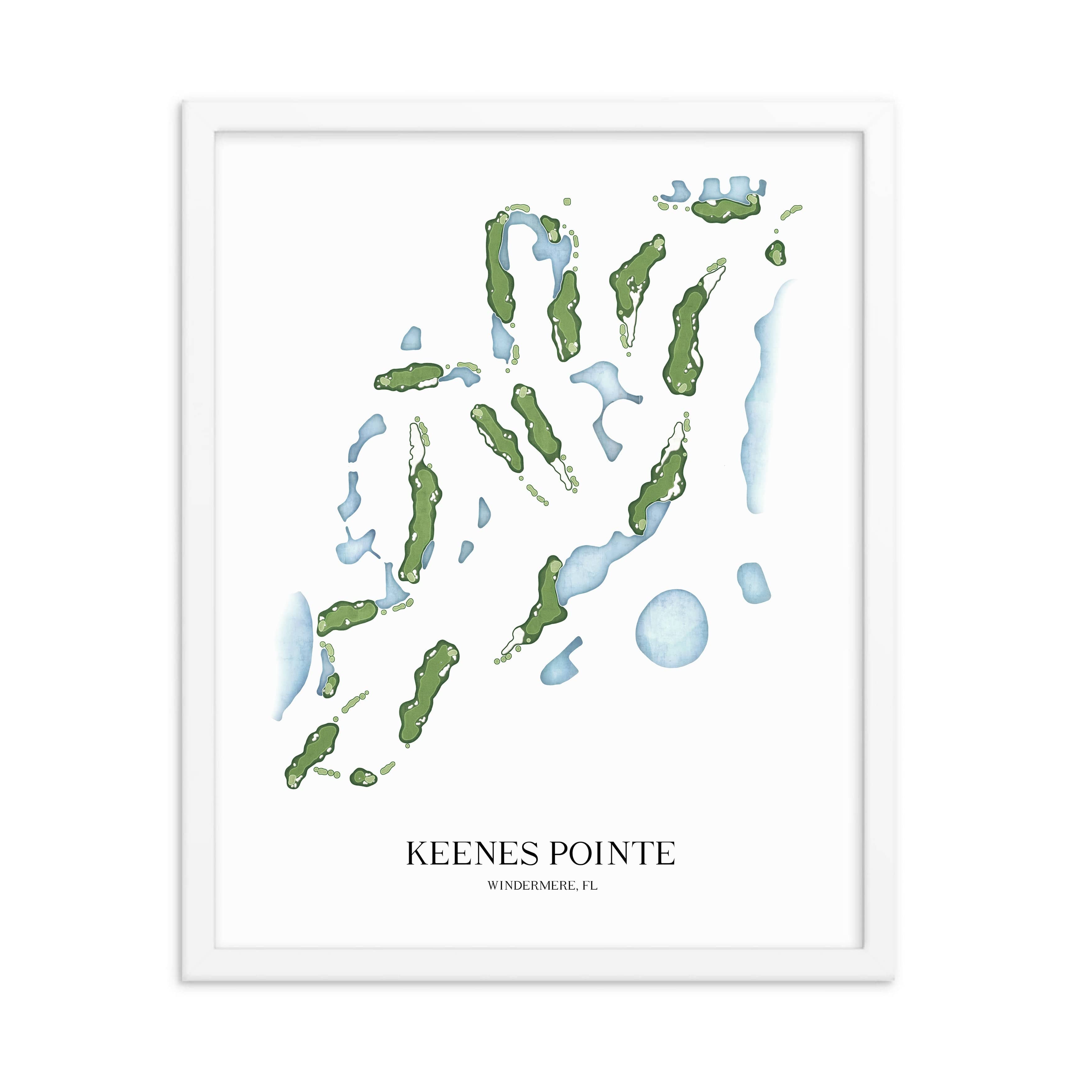 The 19th Hole Golf Shop - Golf Course Prints - Keenes Pointe Golf Course Map Golf Map