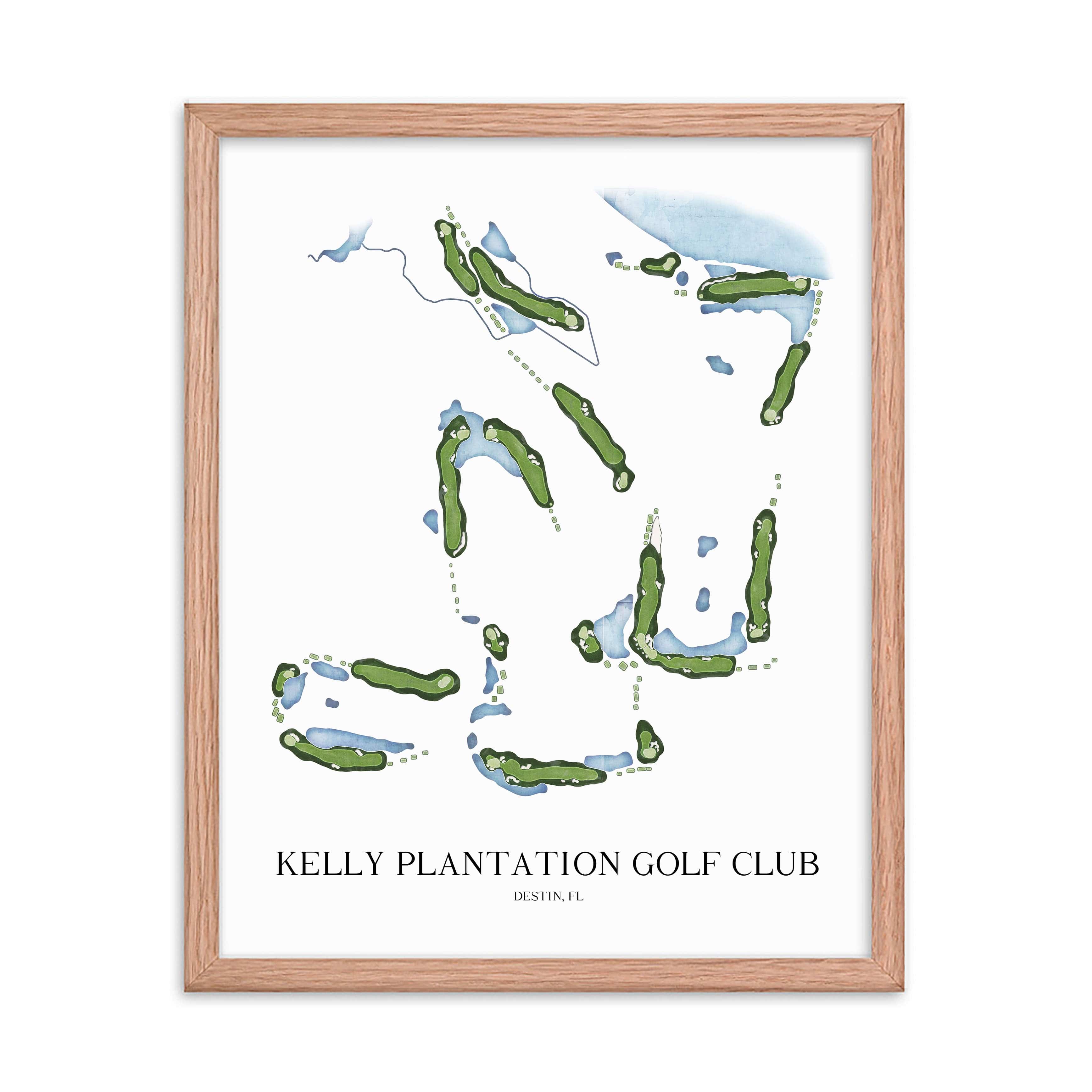 The 19th Hole Golf Shop - Golf Course Prints - Kelly Plantation Club Golf Course Map Golf Map