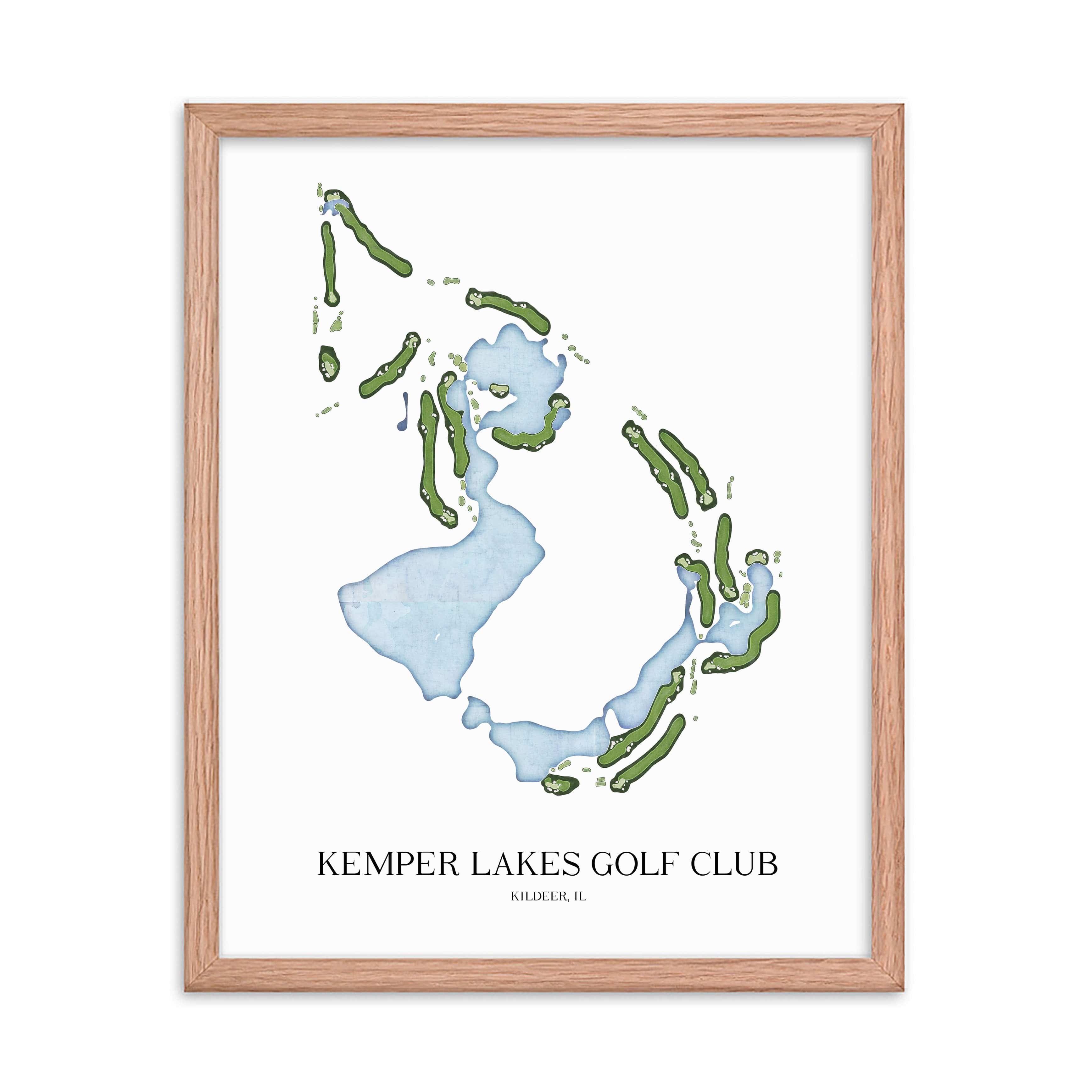 The 19th Hole Golf Shop - Golf Course Prints - Kemper Lakes Golf Club Golf Course Map Golf Map