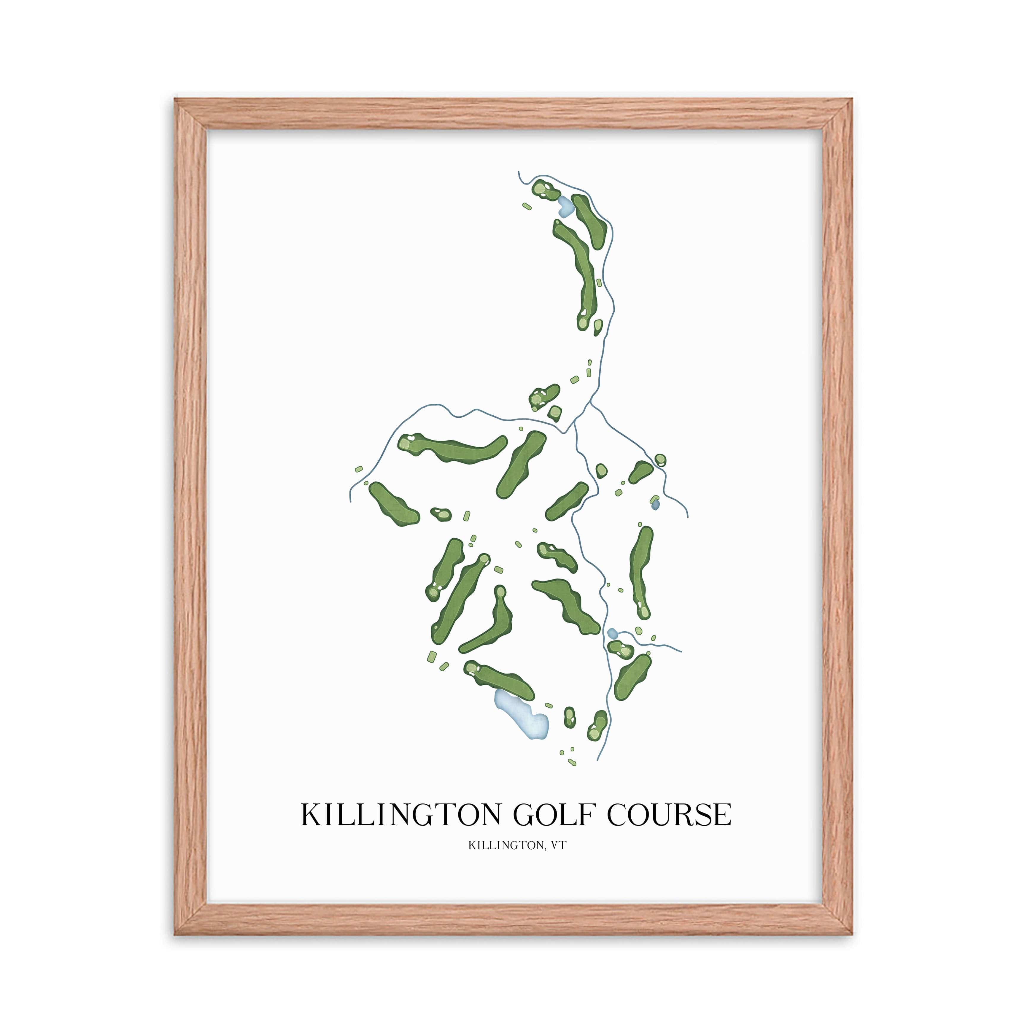 The 19th Hole Golf Shop - Golf Course Prints - Killington Golf Course Golf Course Map Golf Map