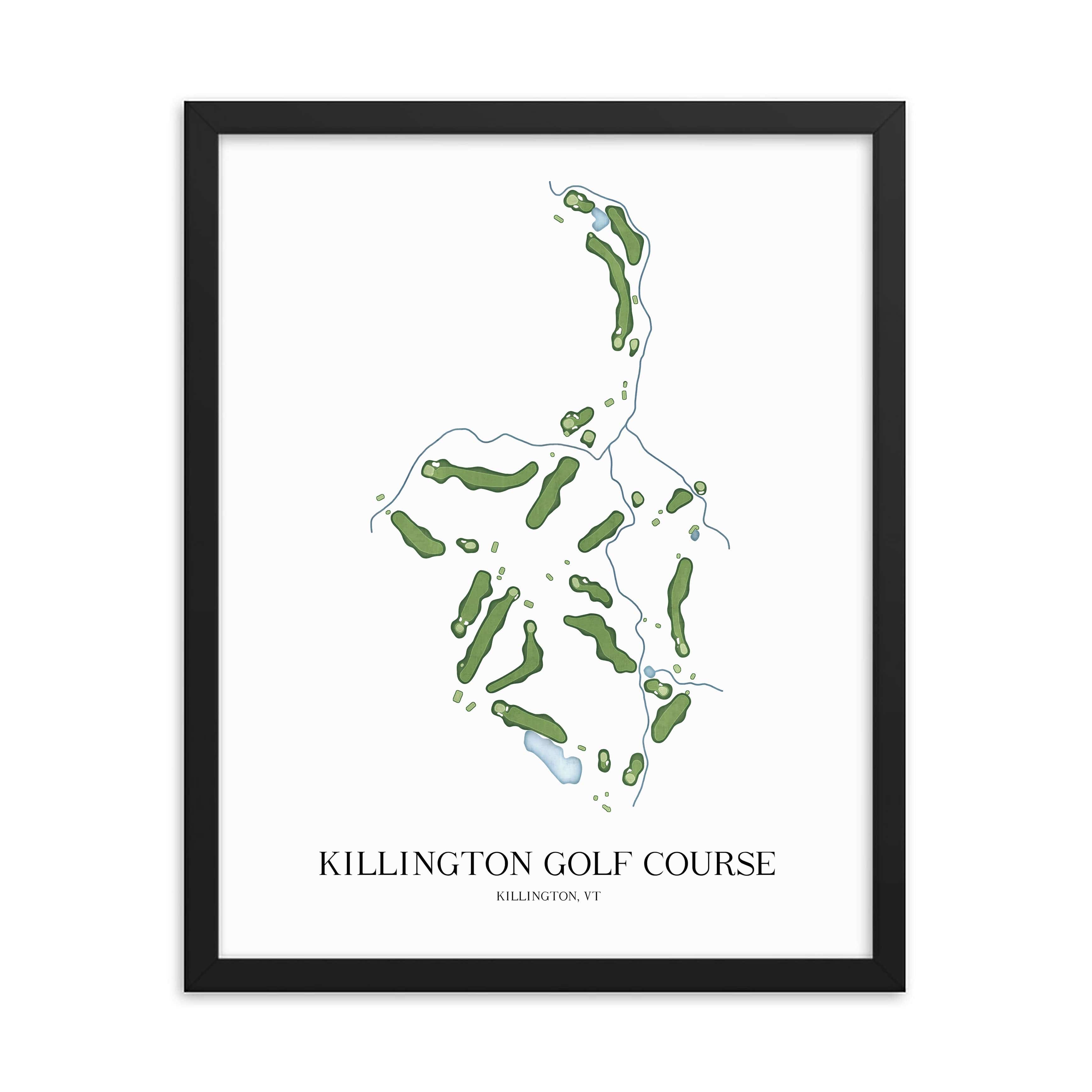 The 19th Hole Golf Shop - Golf Course Prints - Killington Golf Course Golf Course Map Golf Map