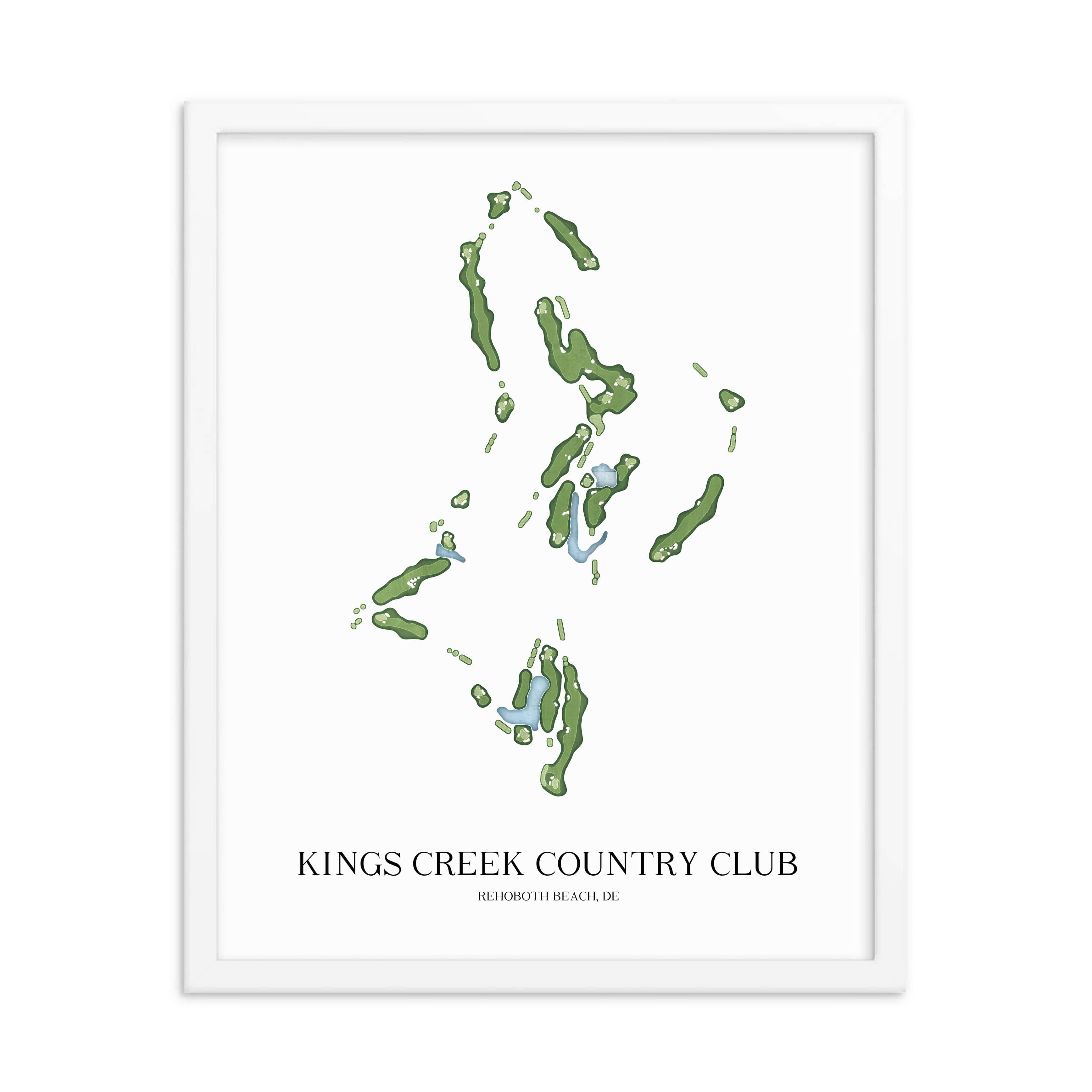 The 19th Hole Golf Shop - Golf Course Prints - Kings Creek Country Club Golf Course Map Golf Map
