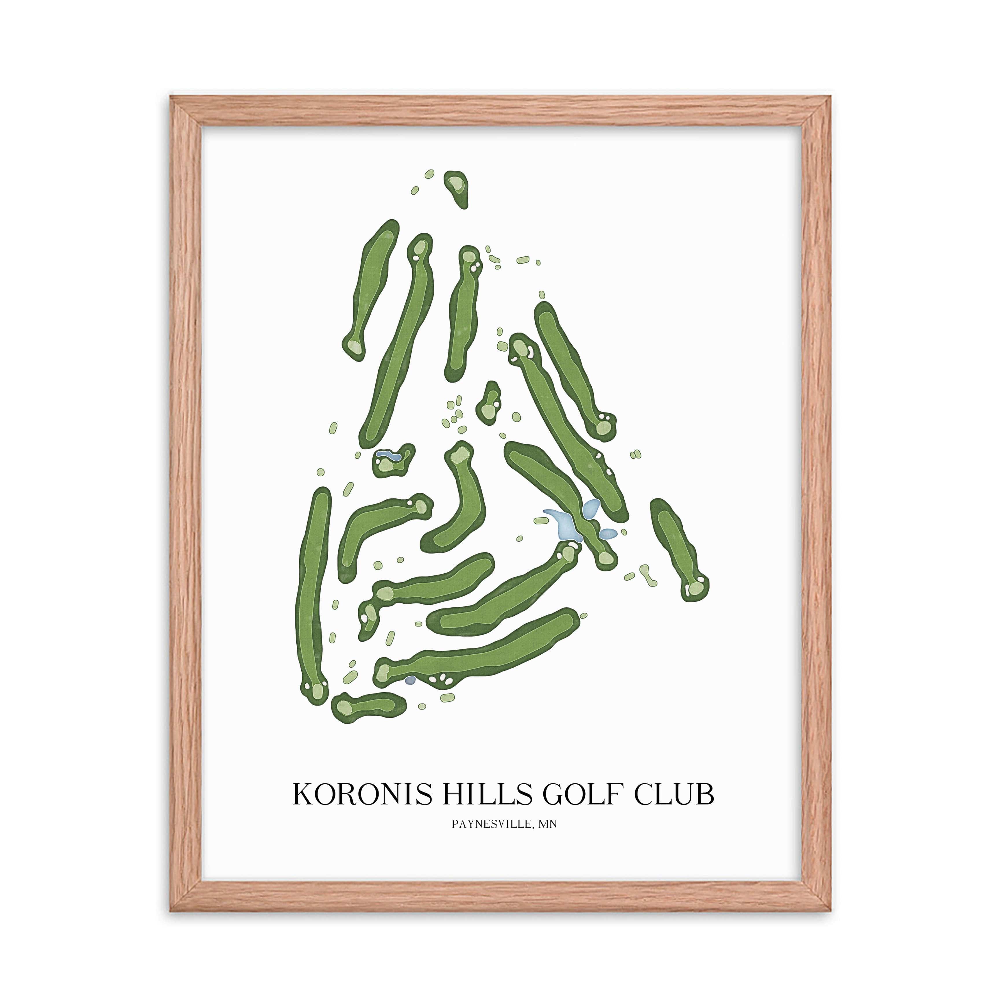 The 19th Hole Golf Shop - Golf Course Prints - Koronis Hills Golf Club Golf Course Map Golf Map