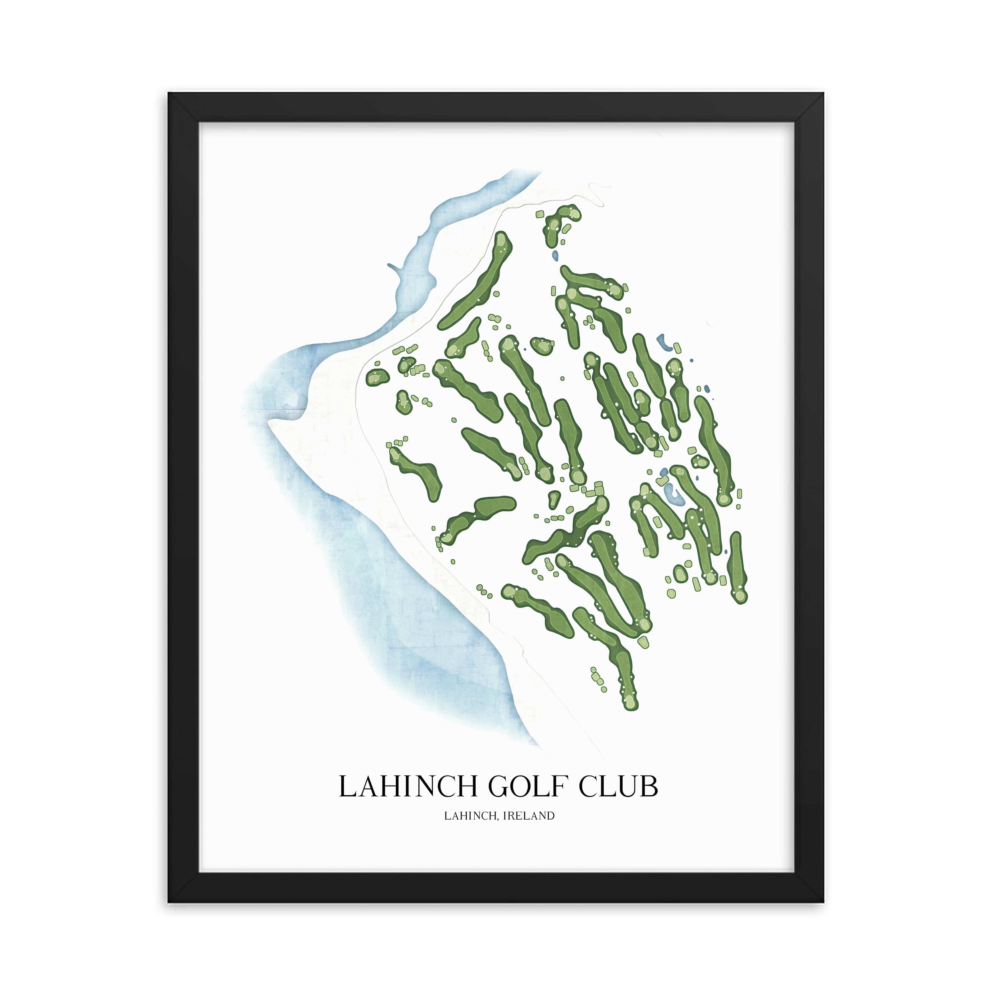The 19th Hole Golf Shop - Golf Course Prints - Lahinch Golf Club Golf Course Map Golf Map