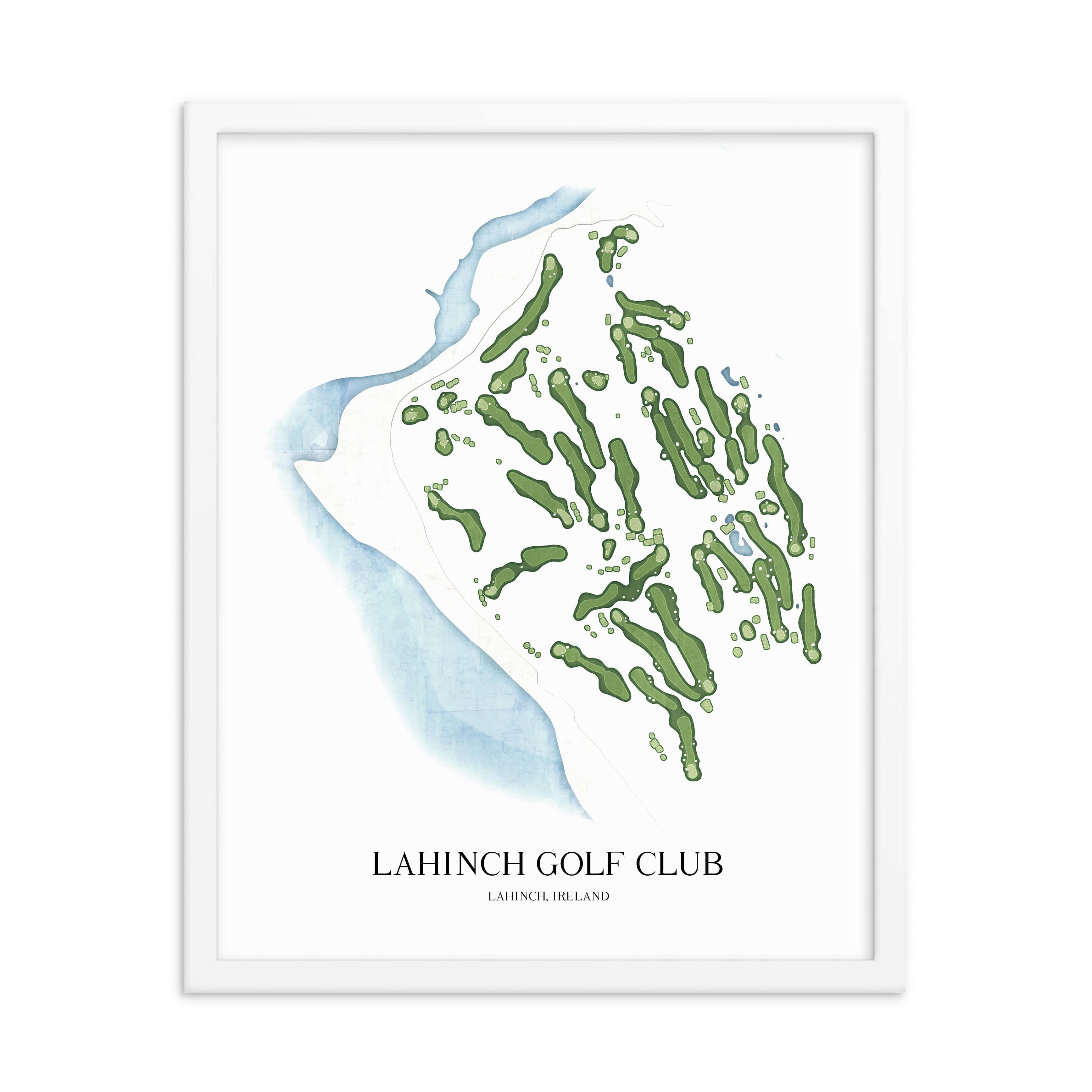 The 19th Hole Golf Shop - Golf Course Prints - Lahinch Golf Club Golf Course Map Golf Map