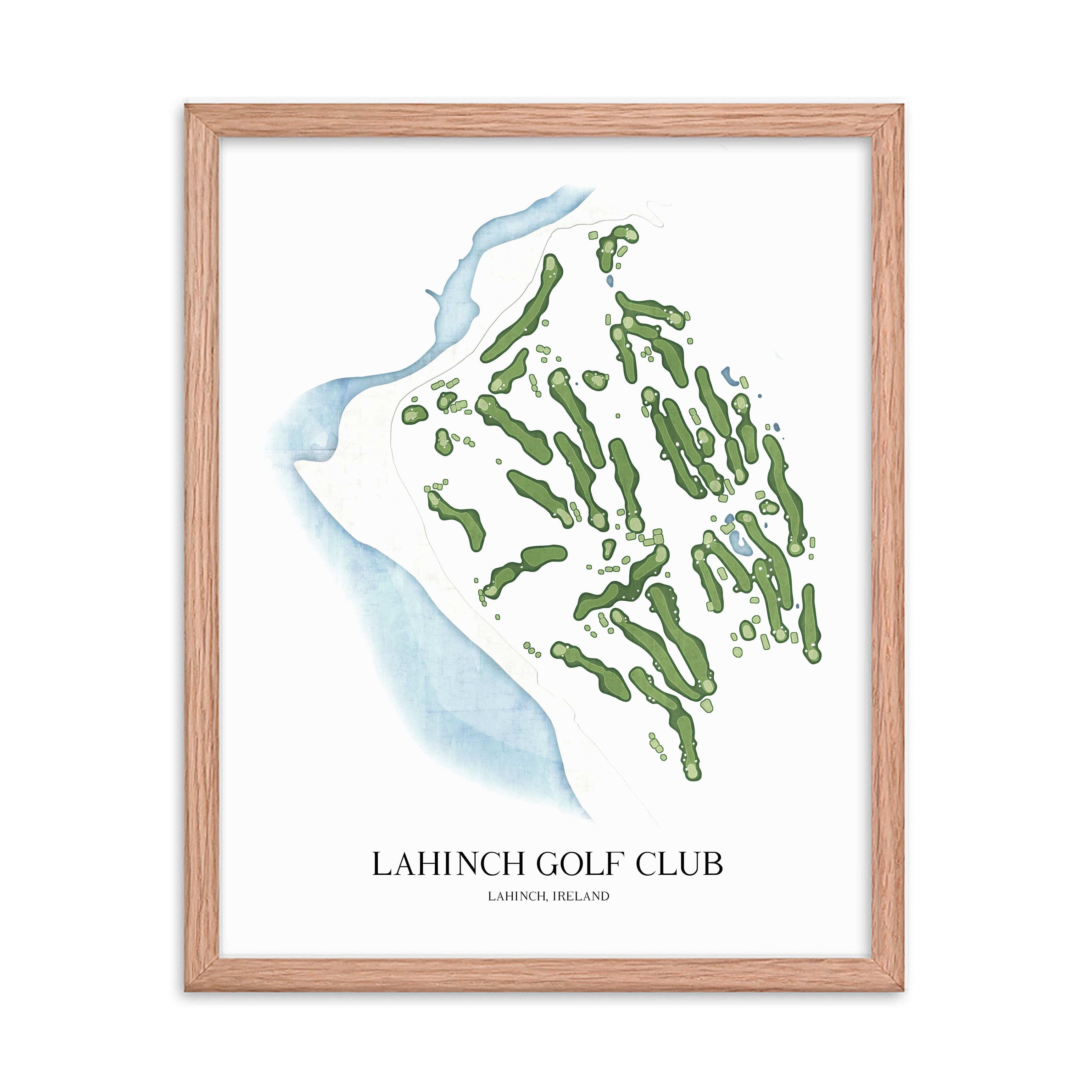 The 19th Hole Golf Shop - Golf Course Prints - Lahinch Golf Club Golf Course Map Golf Map