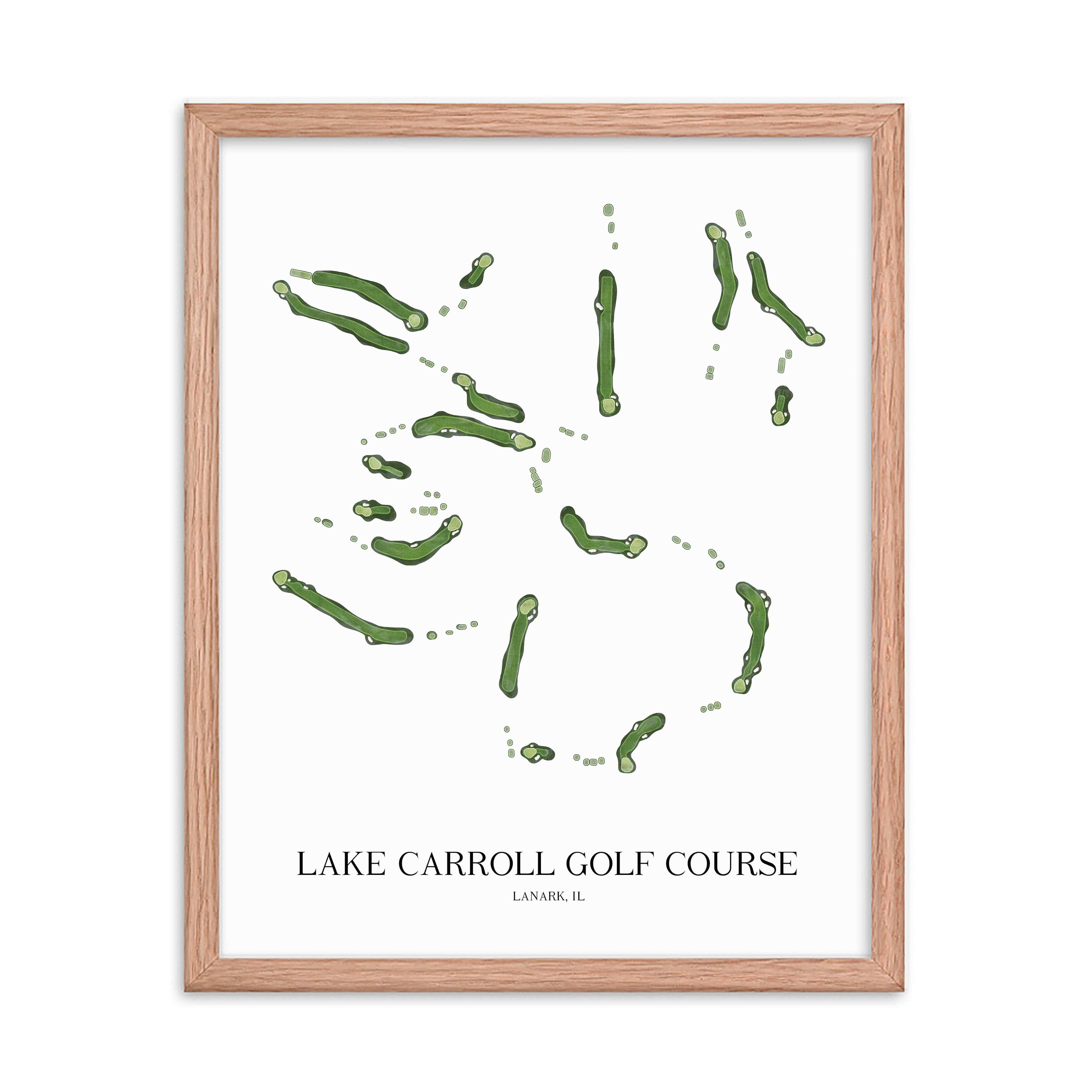 The 19th Hole Golf Shop - Golf Course Prints - Lake Carroll Golf Course Golf Course Map Golf Map