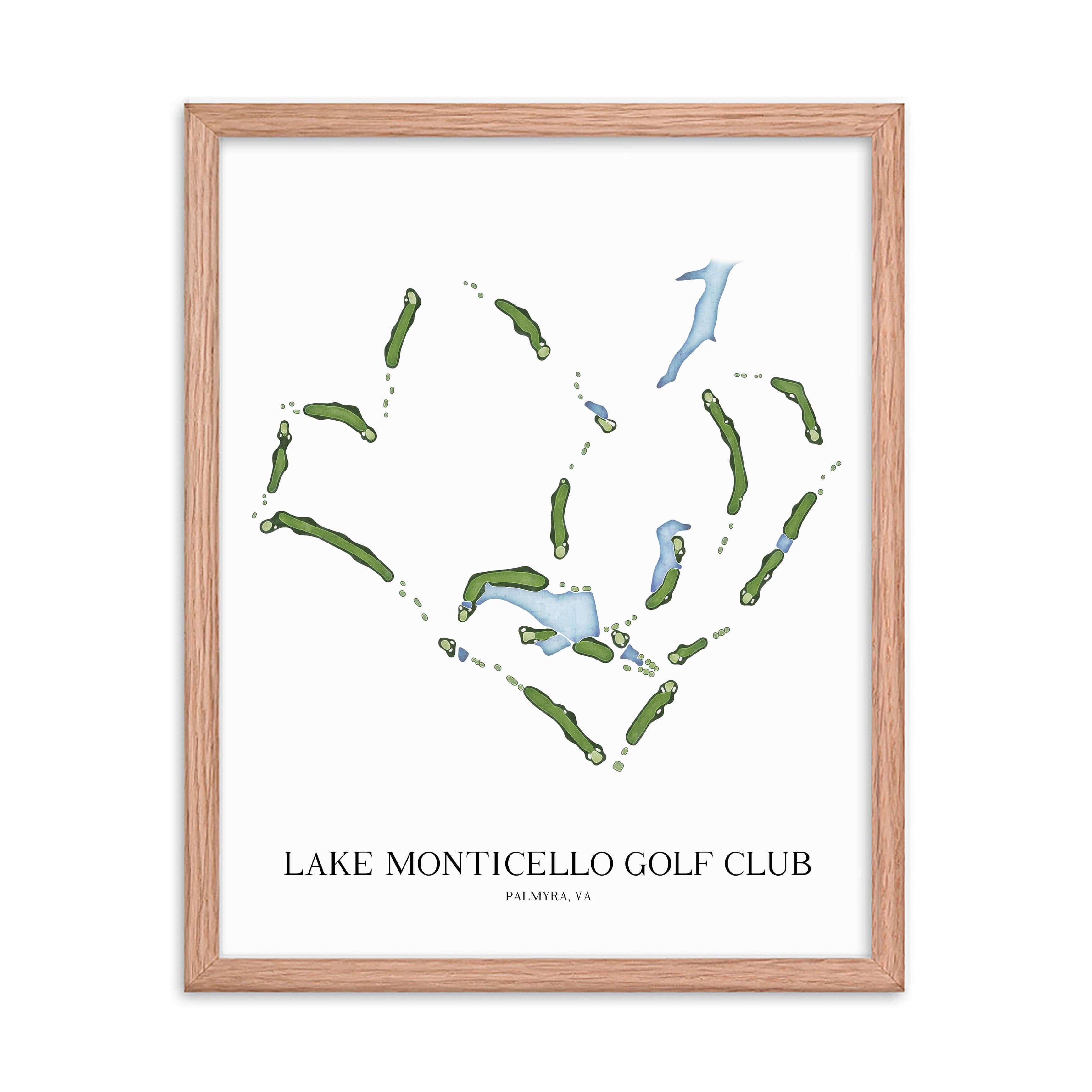 The 19th Hole Golf Shop - Golf Course Prints - Lake Monticello Golf Club Golf Course Map Golf Map