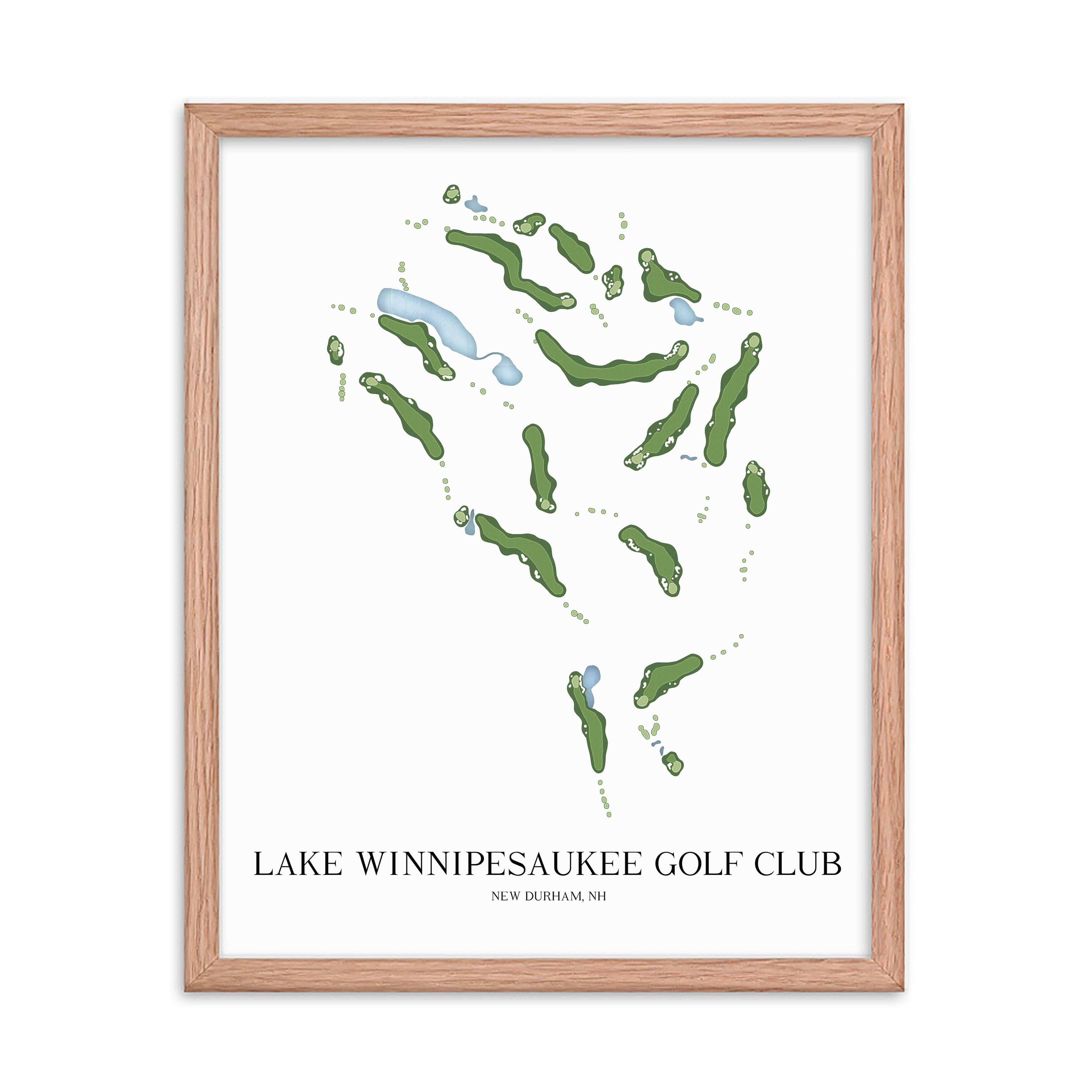 The 19th Hole Golf Shop - Golf Course Prints - Lake Winnipesaukee Golf Club Golf Course Map Golf Map