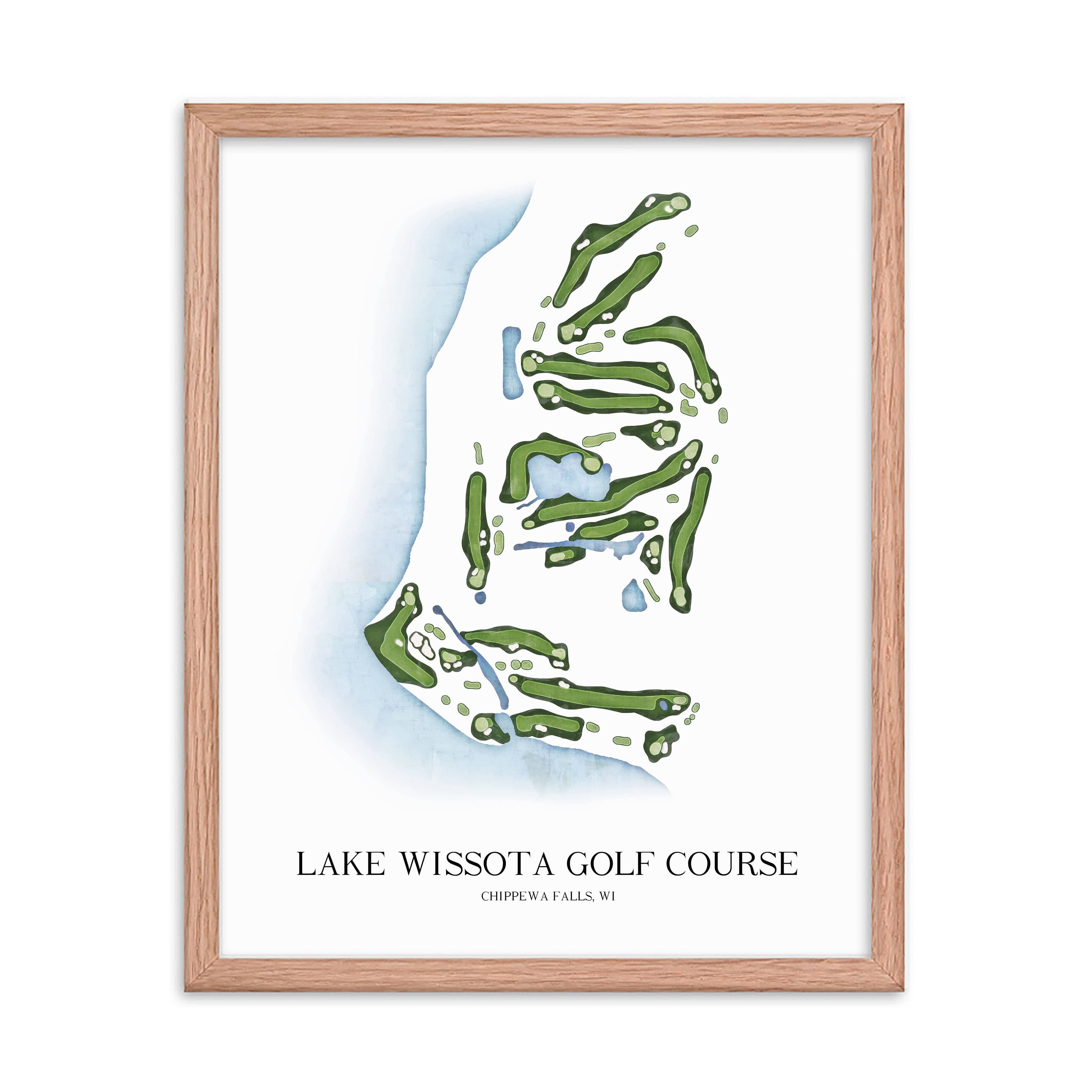 The 19th Hole Golf Shop - Golf Course Prints - Lake Wissota Golf Club Golf Course Map Golf Map
