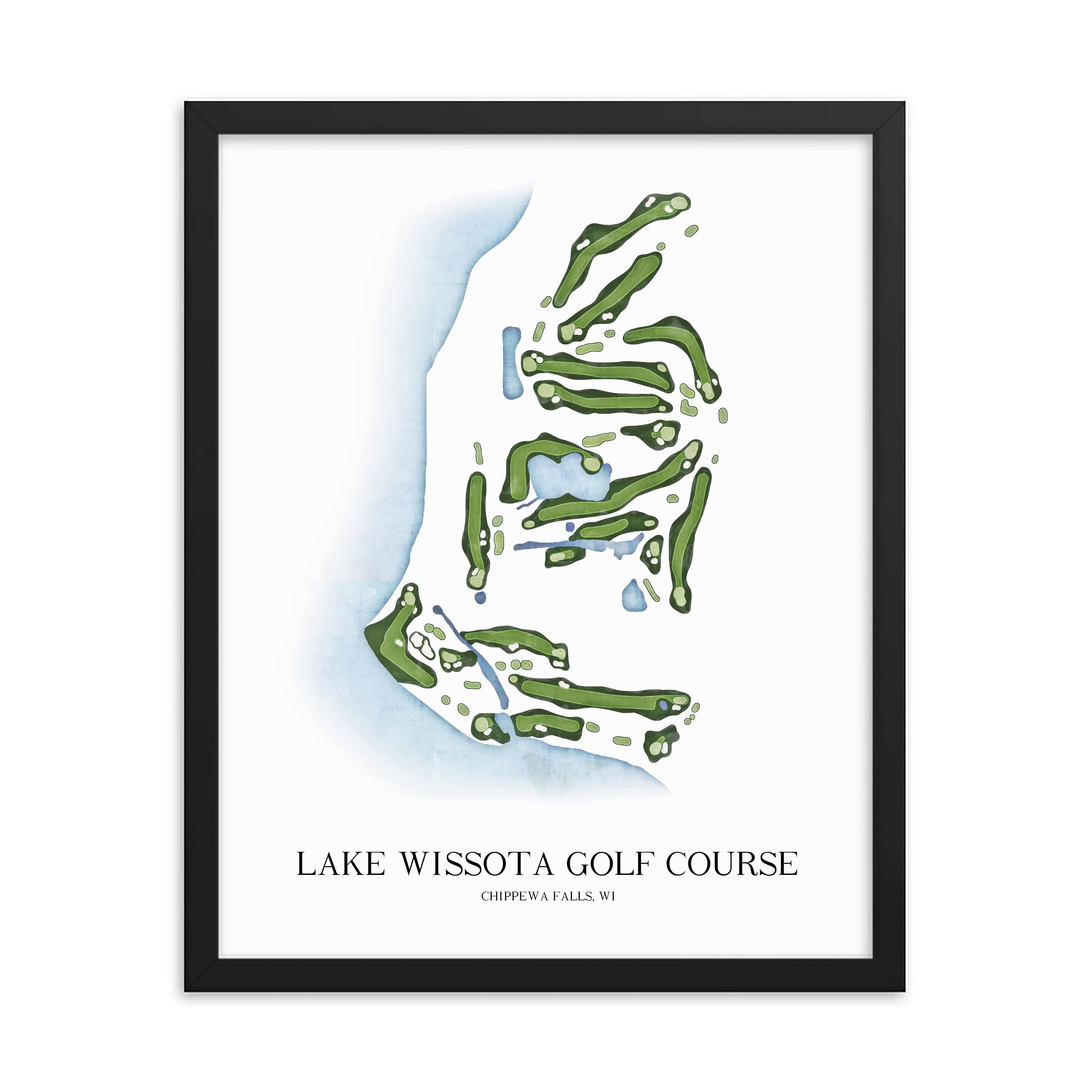 The 19th Hole Golf Shop - Golf Course Prints - Lake Wissota Golf Club Golf Course Map Golf Map