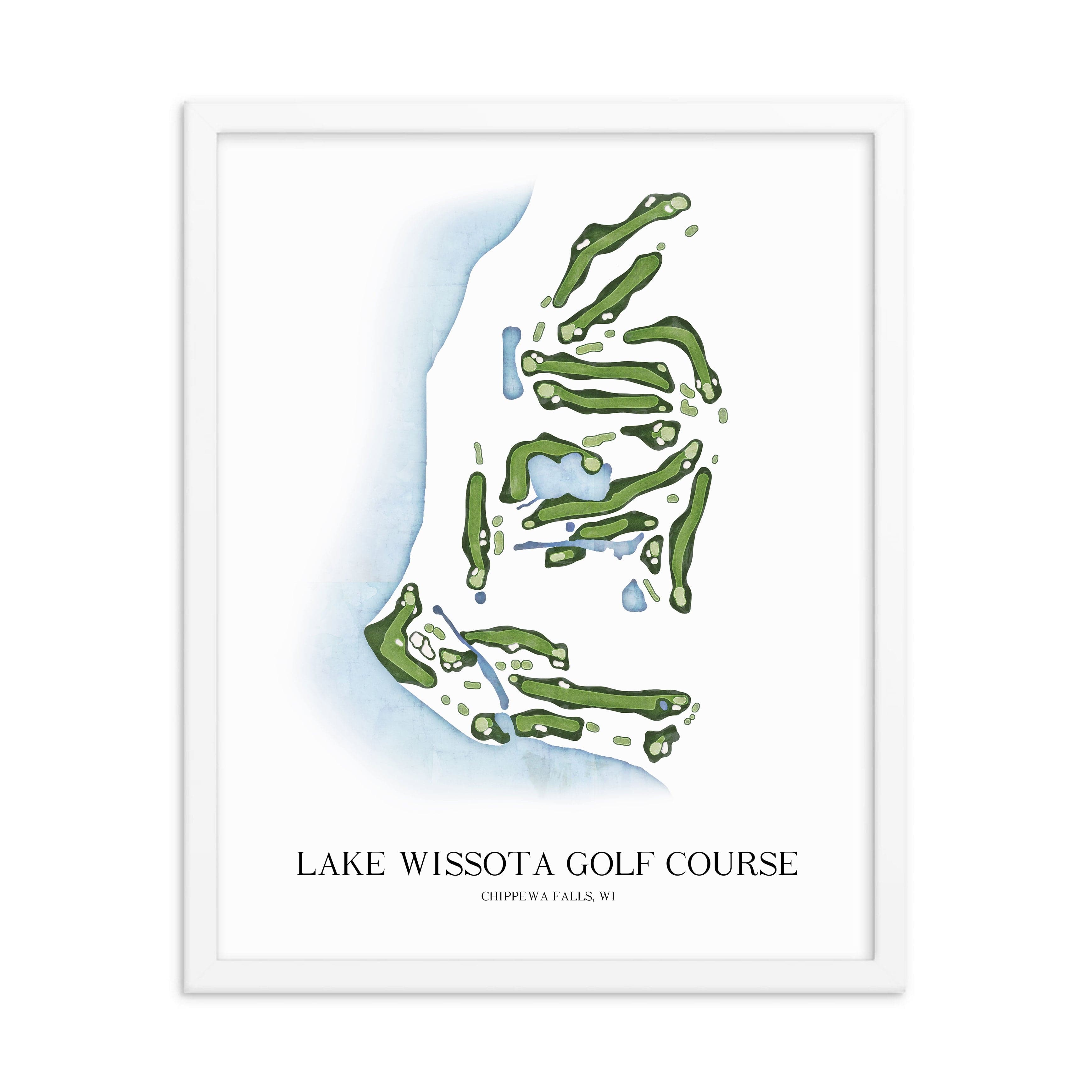 The 19th Hole Golf Shop - Golf Course Prints - Lake Wissota Golf Club Golf Course Map Golf Map