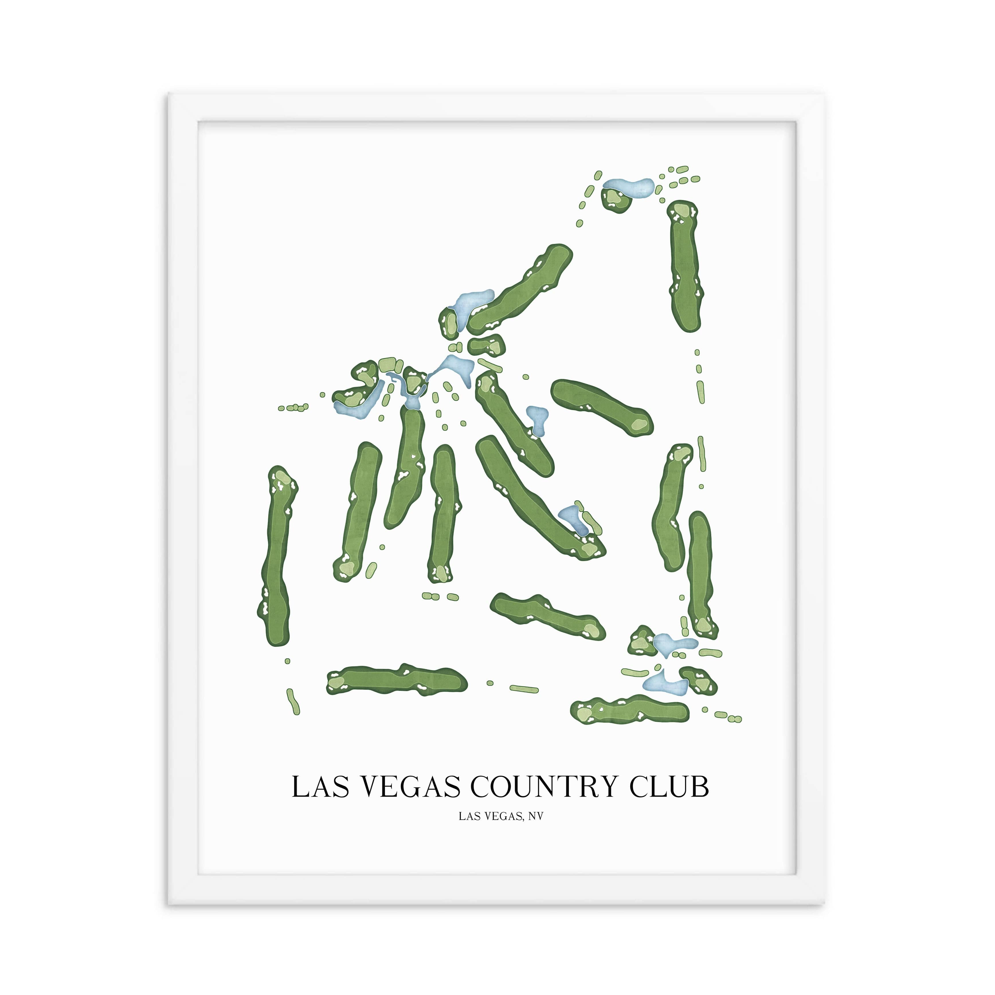 The 19th Hole Golf Shop - Golf Course Prints - Las Vegas Country Club Golf Course Map Golf Map