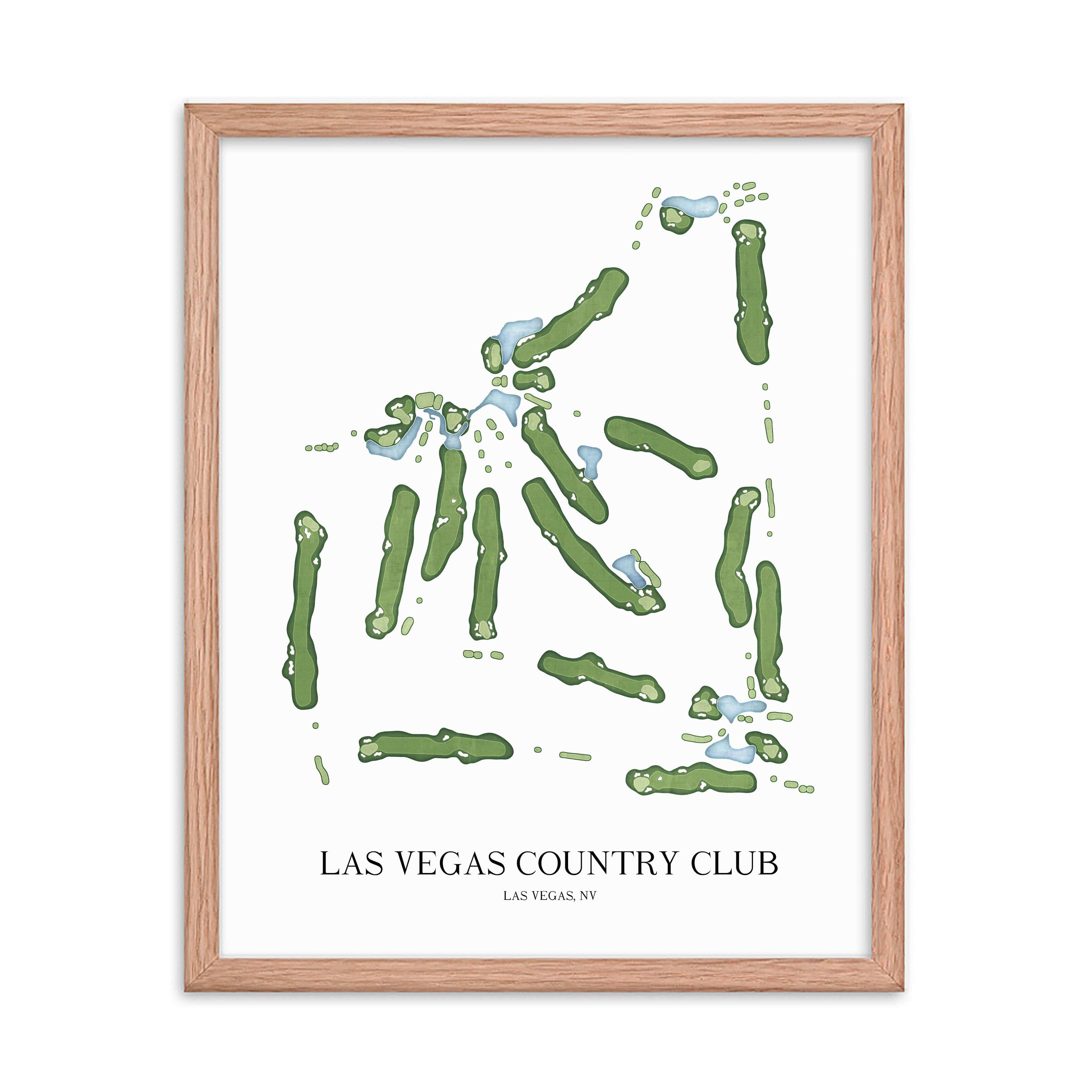 The 19th Hole Golf Shop - Golf Course Prints - Las Vegas Country Club Golf Course Map Golf Map