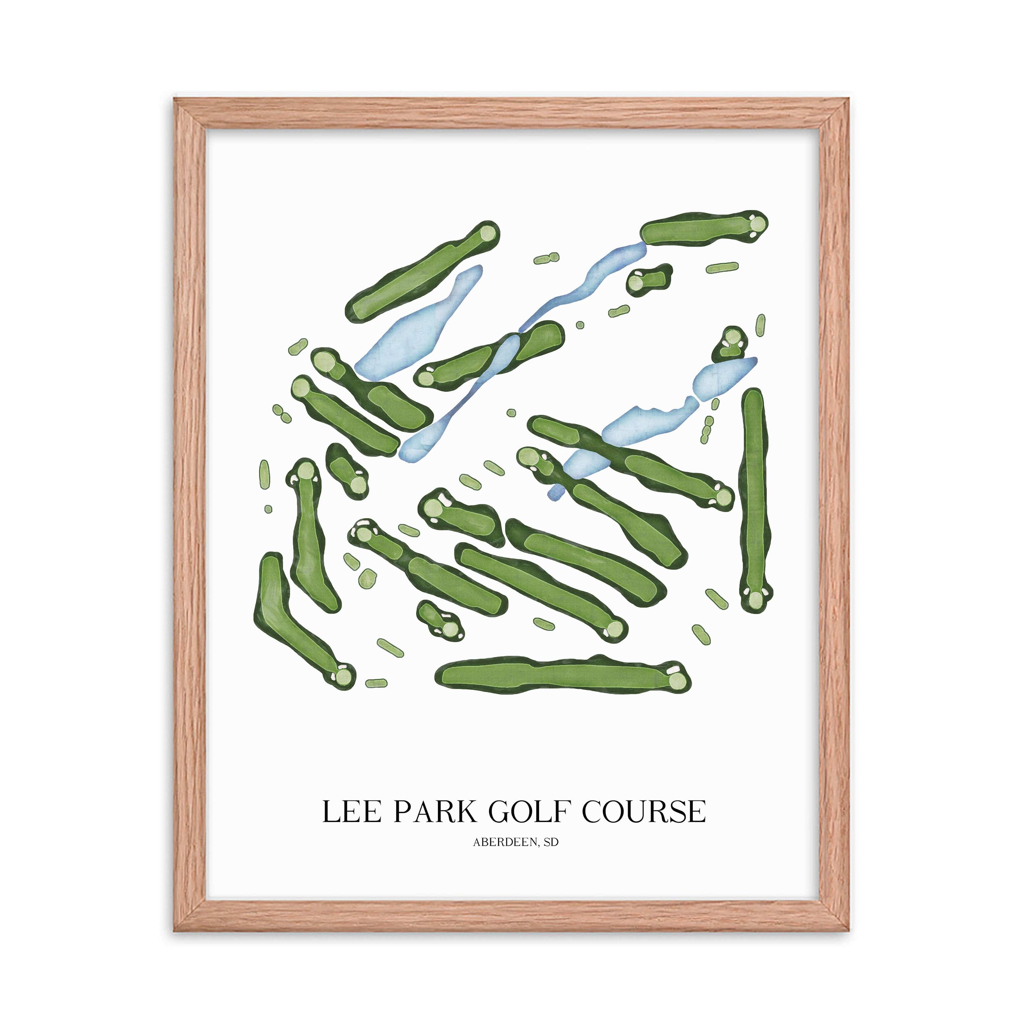 The 19th Hole Golf Shop - Golf Course Prints - Lee Park Golf Course Golf Course Map Golf Map