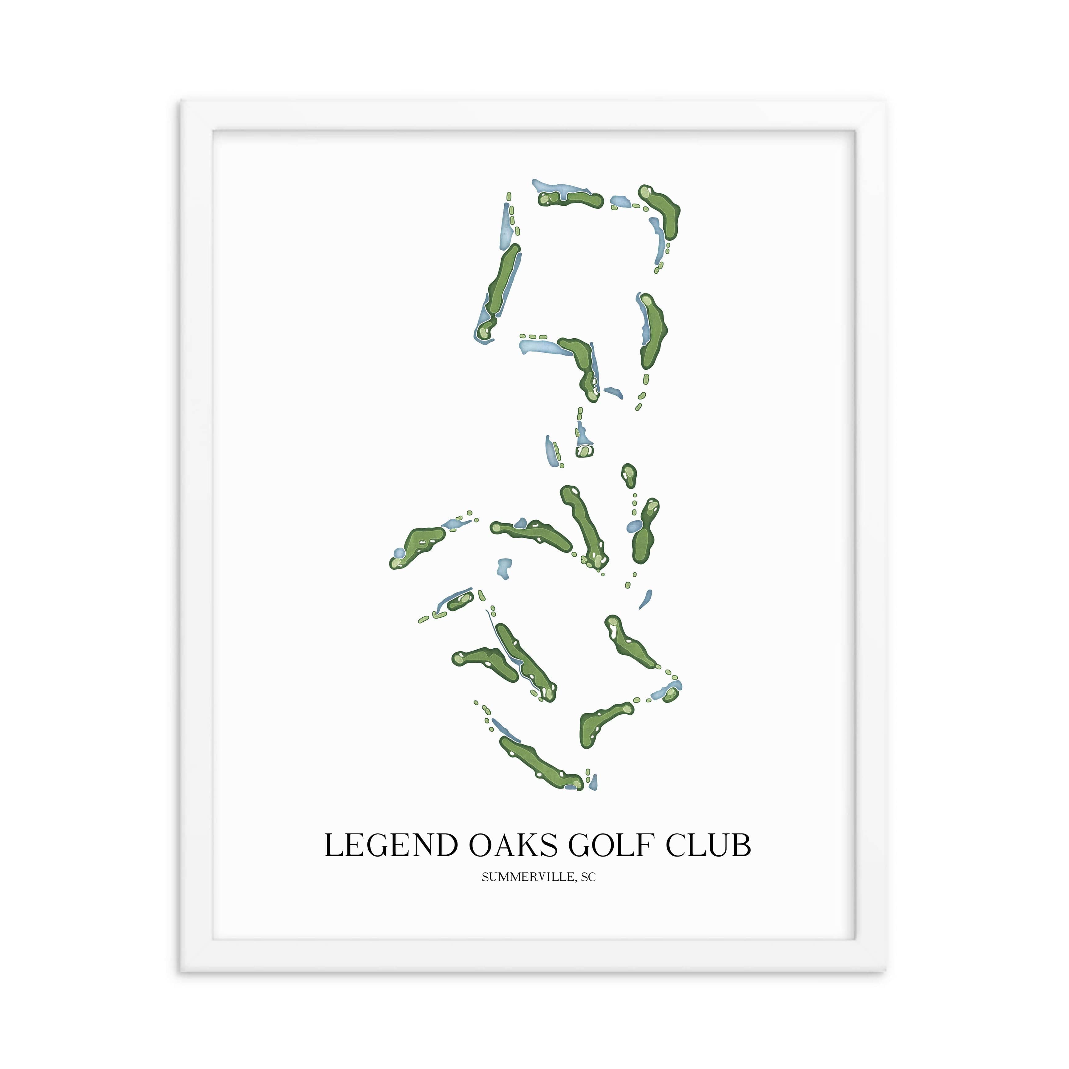 The 19th Hole Golf Shop - Golf Course Prints - Legend Oaks Golf Club Golf Course Map Golf Map