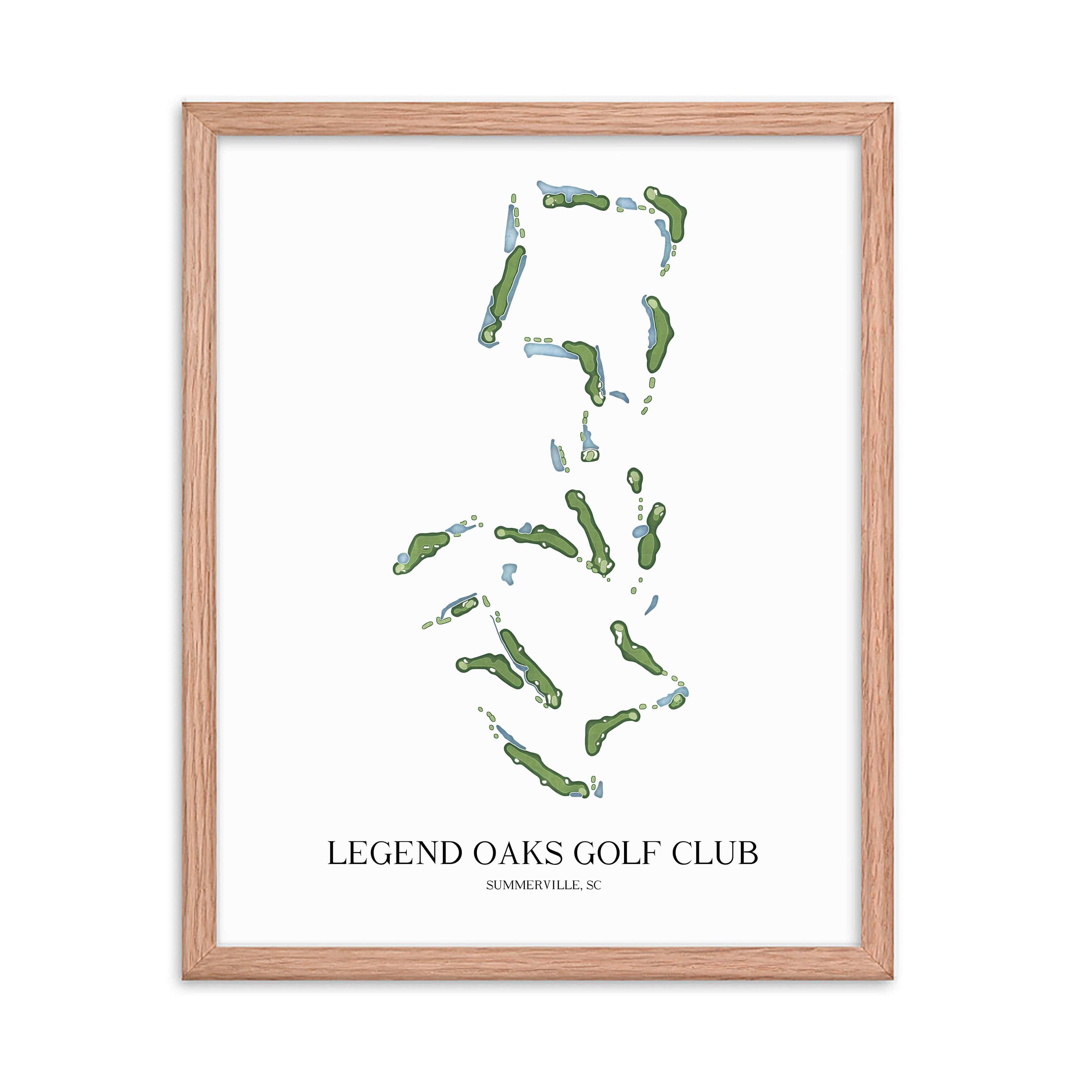 The 19th Hole Golf Shop - Golf Course Prints - Legend Oaks Golf Club Golf Course Map Golf Map