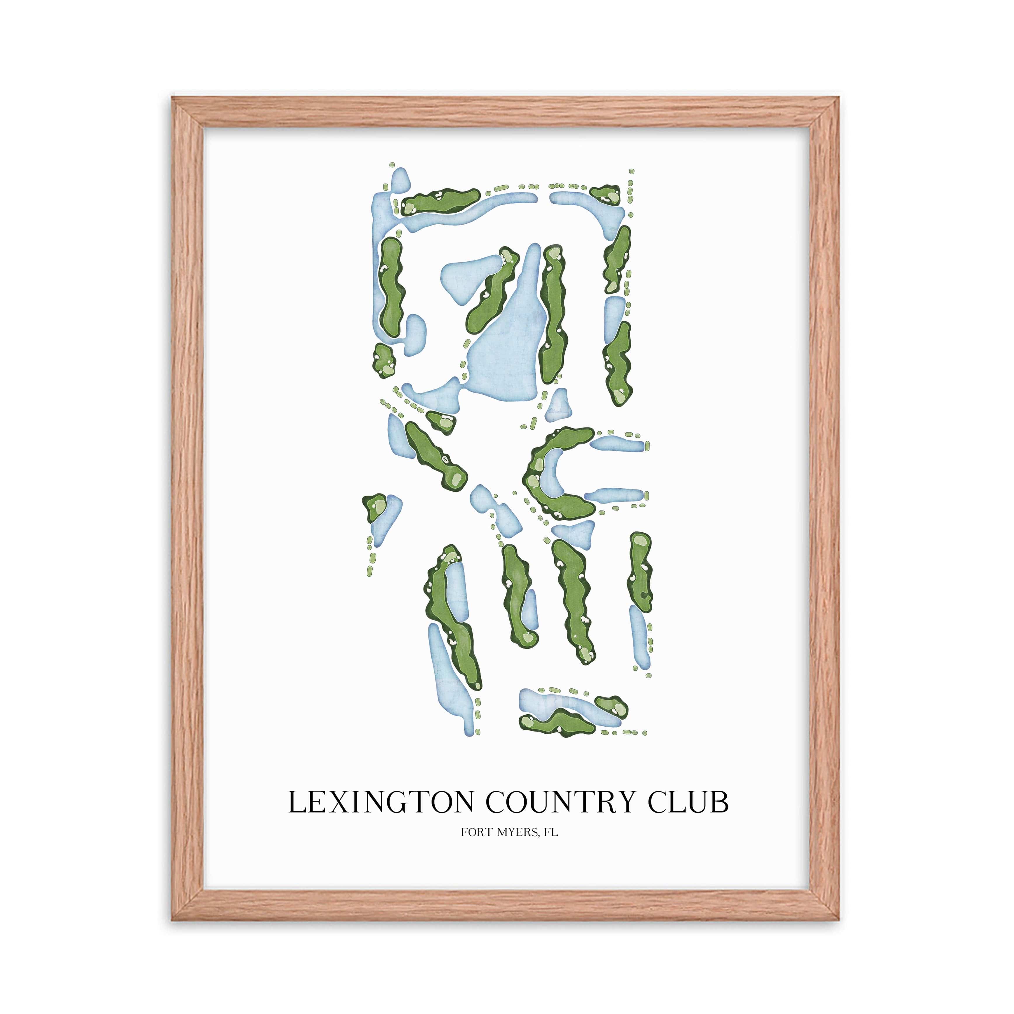 The 19th Hole Golf Shop - Golf Course Prints - Lexington Country Club Golf Course Map Golf Map