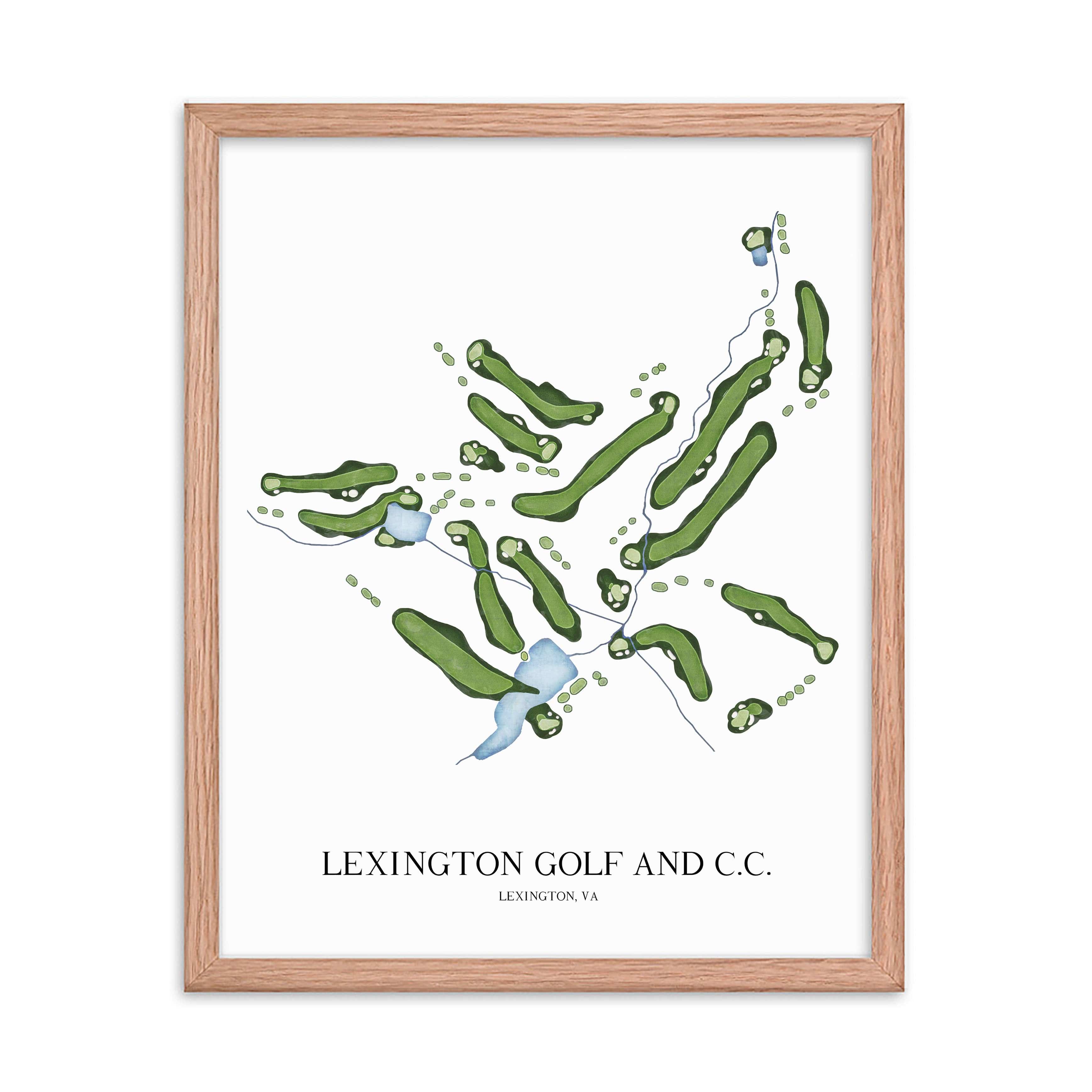 The 19th Hole Golf Shop - Golf Course Prints - Lexington Golf and Country Club Golf Course Map Golf Map