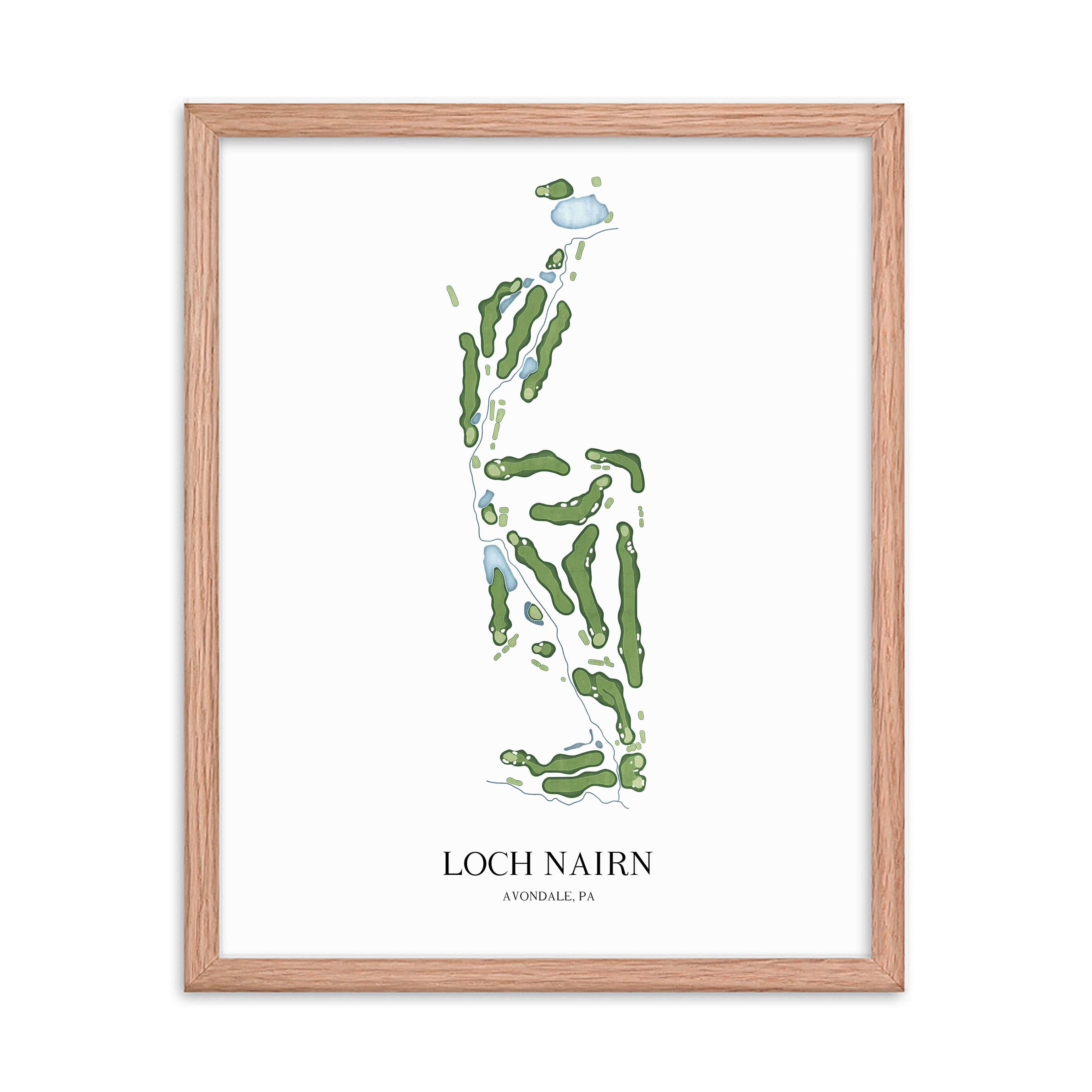 The 19th Hole Golf Shop - Golf Course Prints - Loch Nairn Golf Course Map Golf Map