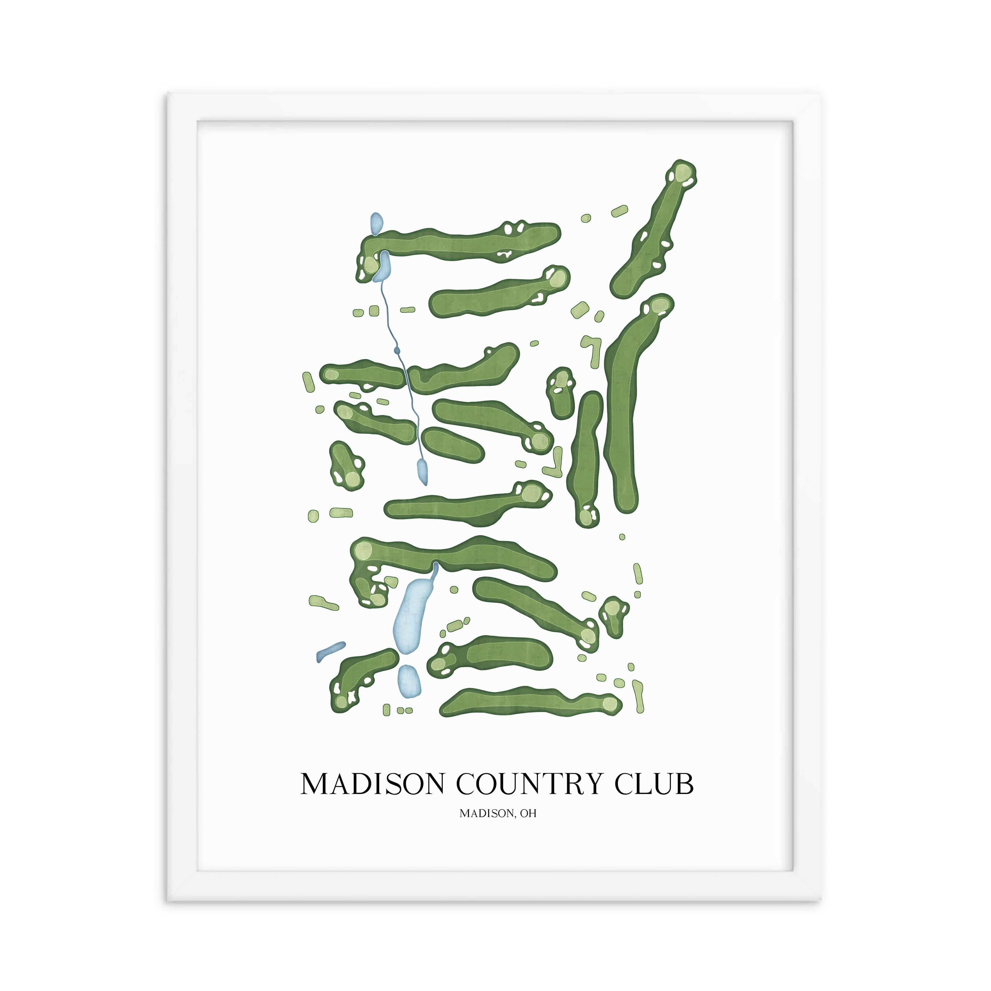 The 19th Hole Golf Shop - Golf Course Prints - Madison Country Club Golf Course Map Golf Map