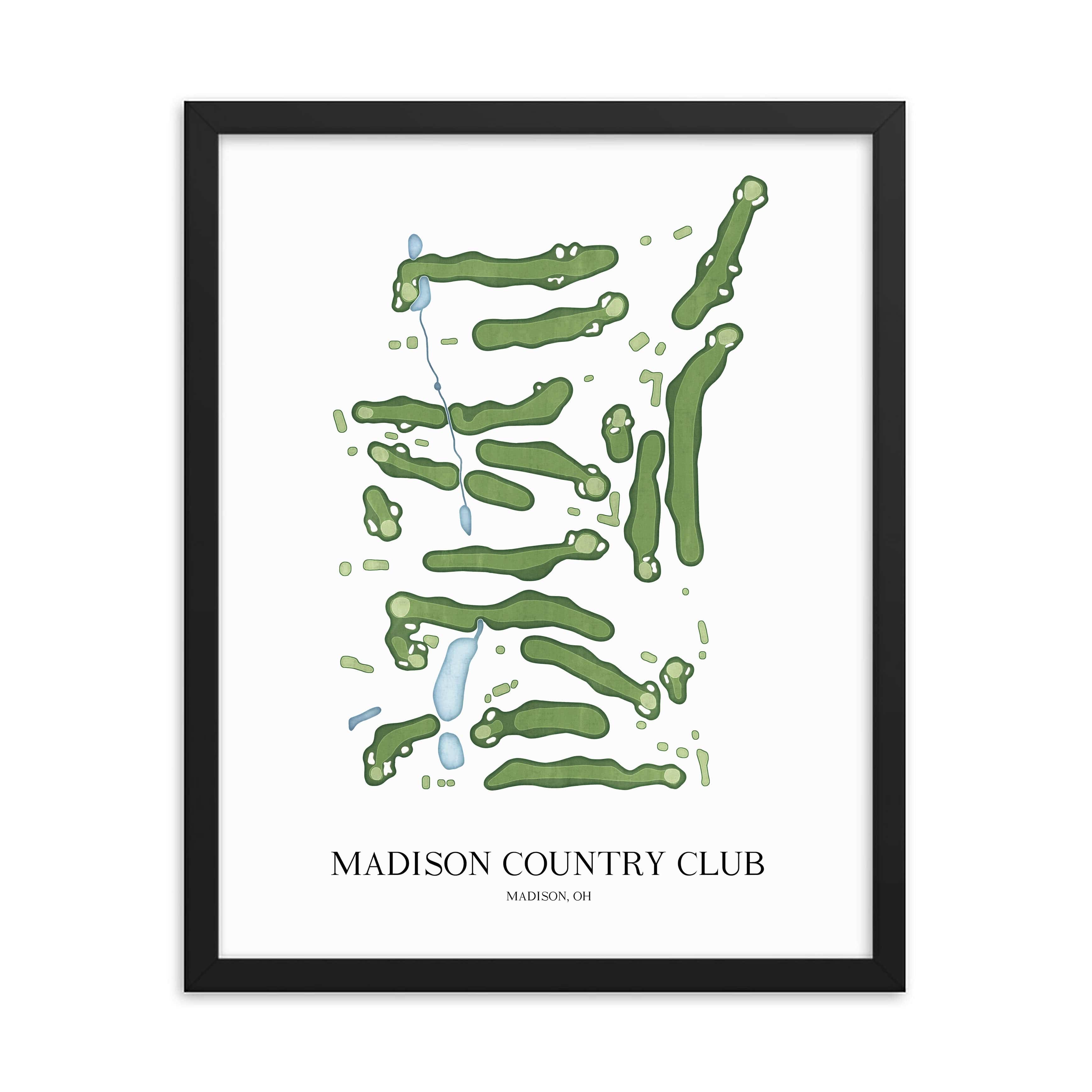 The 19th Hole Golf Shop - Golf Course Prints - Madison Country Club Golf Course Map Golf Map