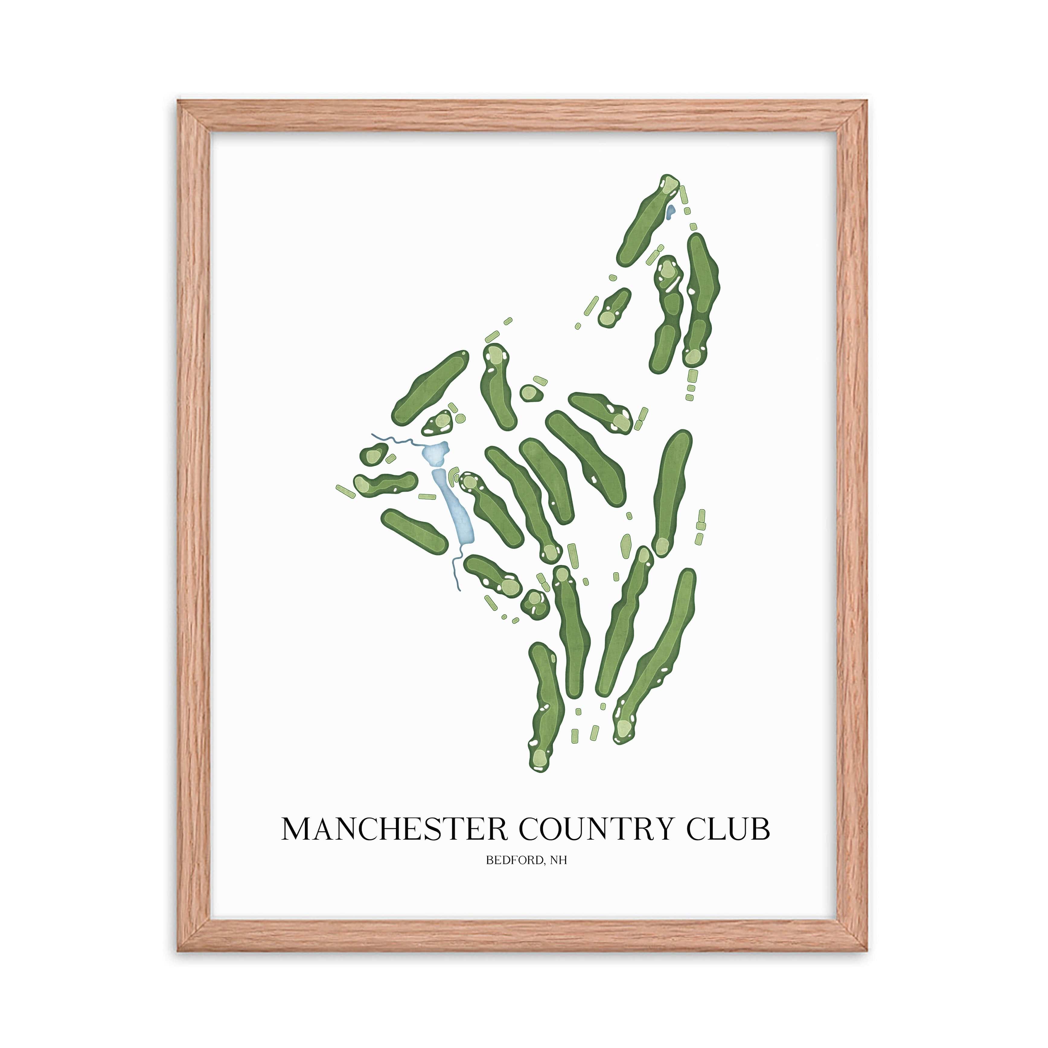 The 19th Hole Golf Shop - Golf Course Prints - Manchester Country Club Golf Course Map Golf Map