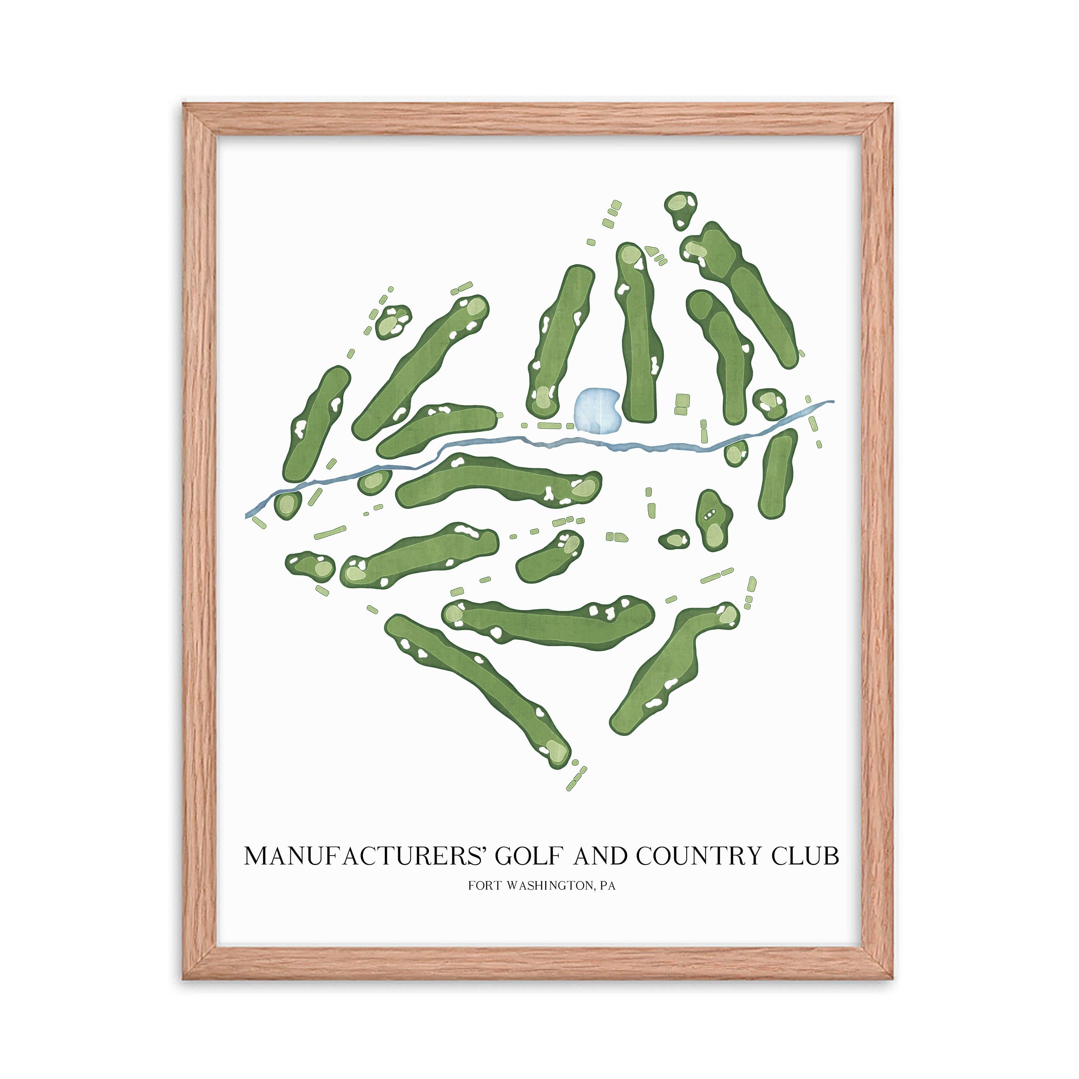 The 19th Hole Golf Shop - Golf Course Prints - Manufacturers Golf and Country Club Golf Course Map Golf Map