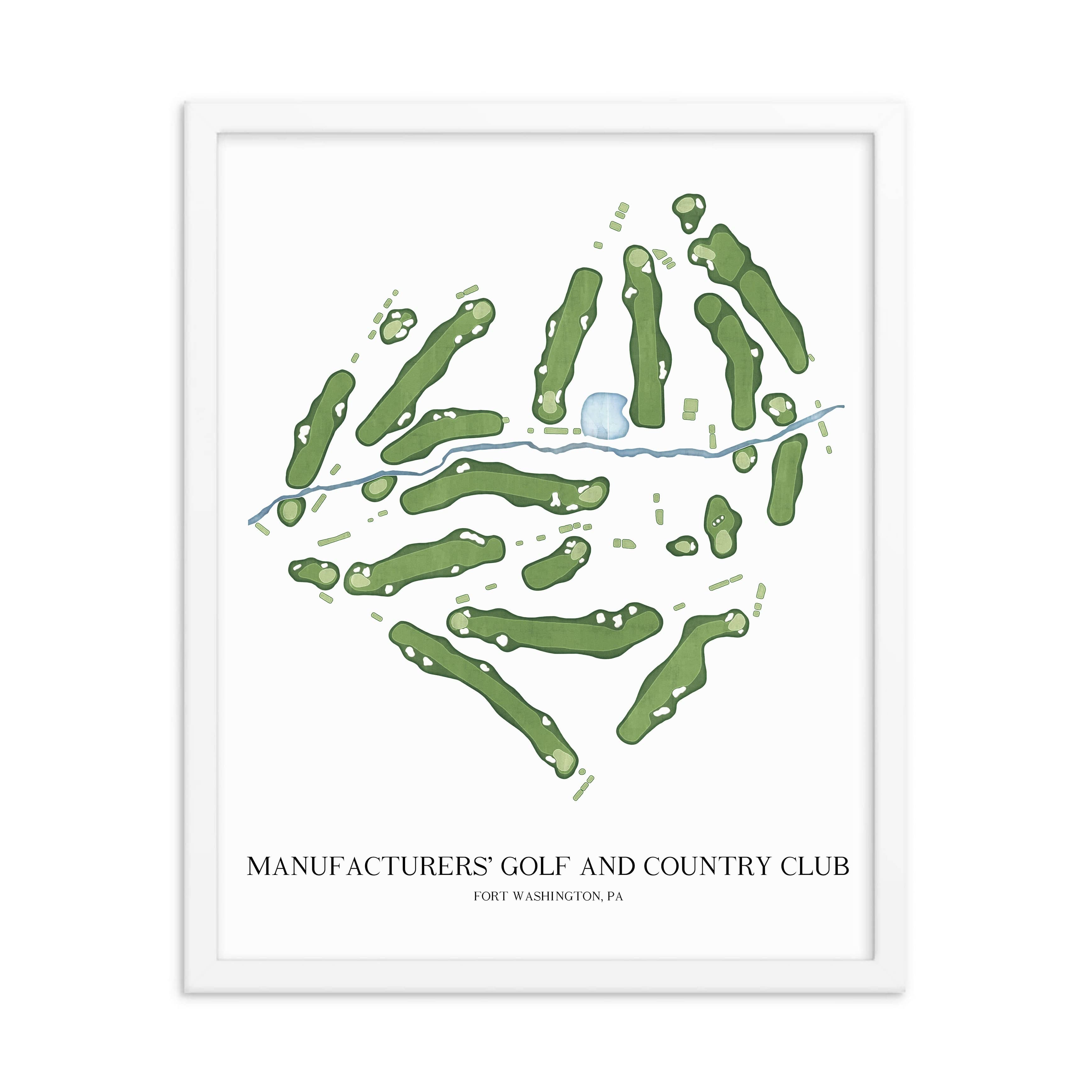 The 19th Hole Golf Shop - Golf Course Prints - Manufacturers Golf and Country Club Golf Course Map Golf Map