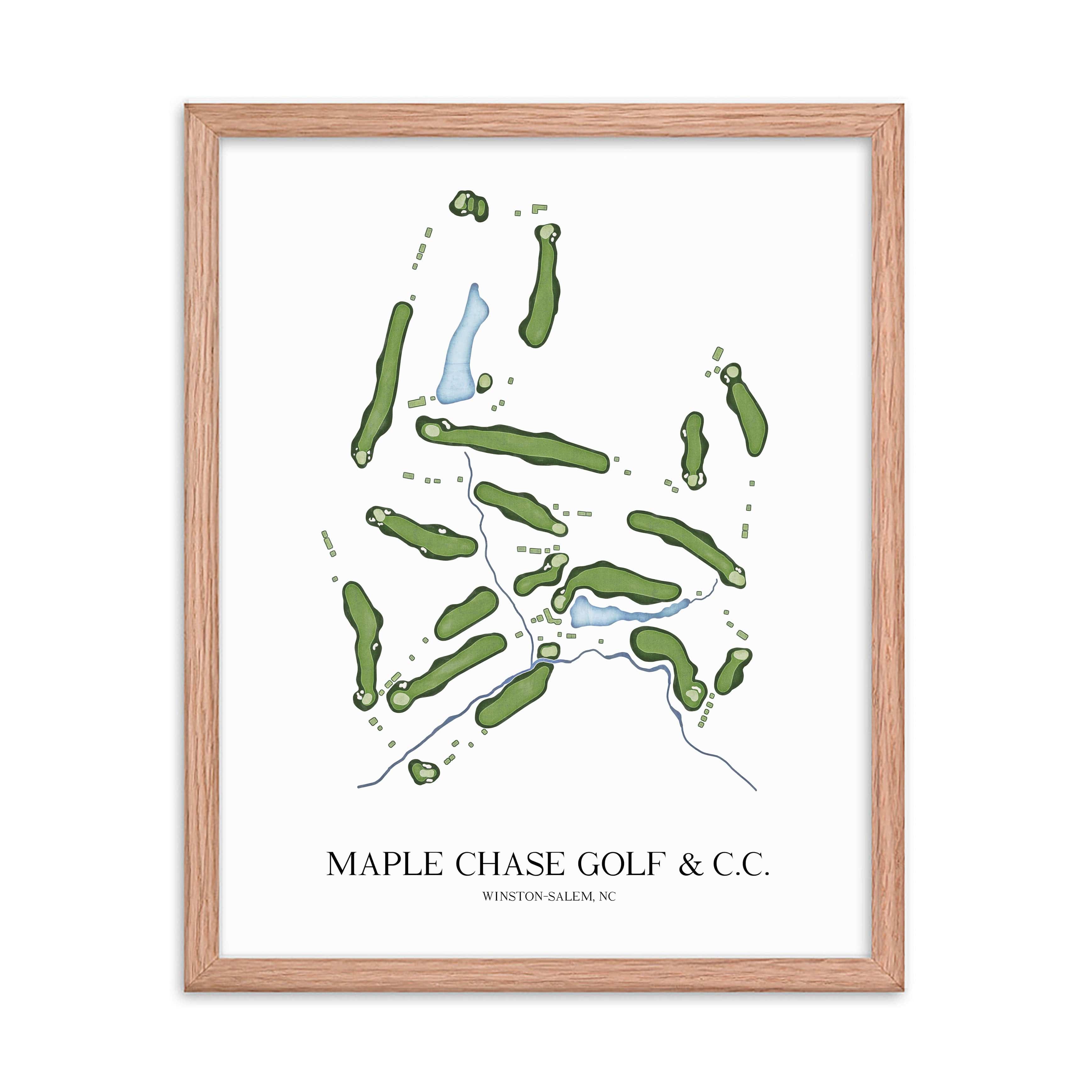 The 19th Hole Golf Shop - Golf Course Prints - Maple Chase Golf and Country Club Golf Course Map Golf Map
