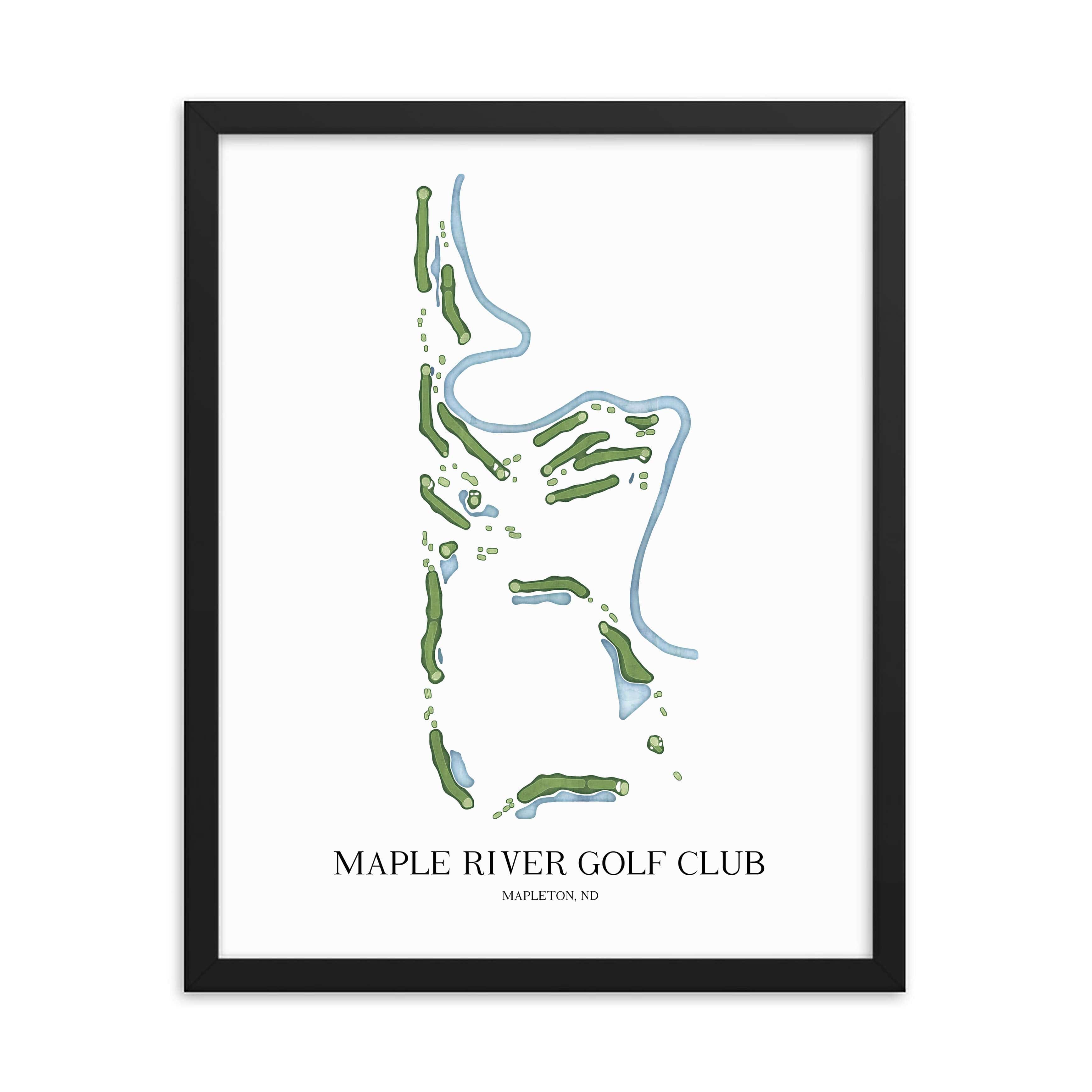The 19th Hole Golf Shop - Golf Course Prints - Maple River Golf Club Golf Course Map Golf Map